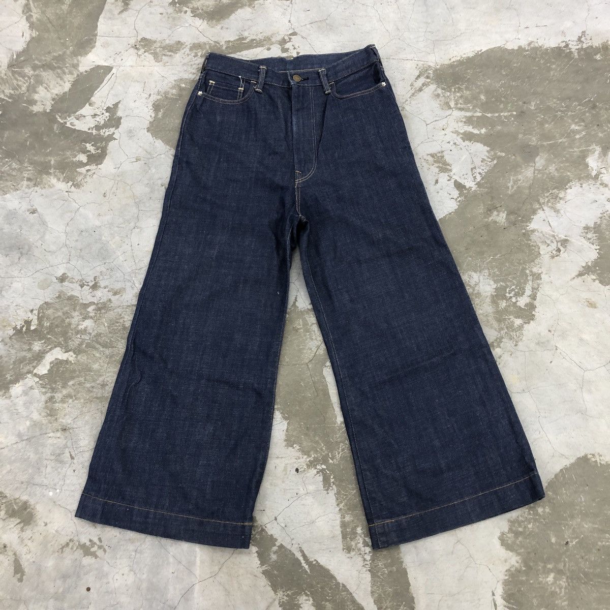45rpm × Japanese Brand 45 RPM Baggy Flare Selvedge Denim Jeans Size US 29 - 1 Thumbnail