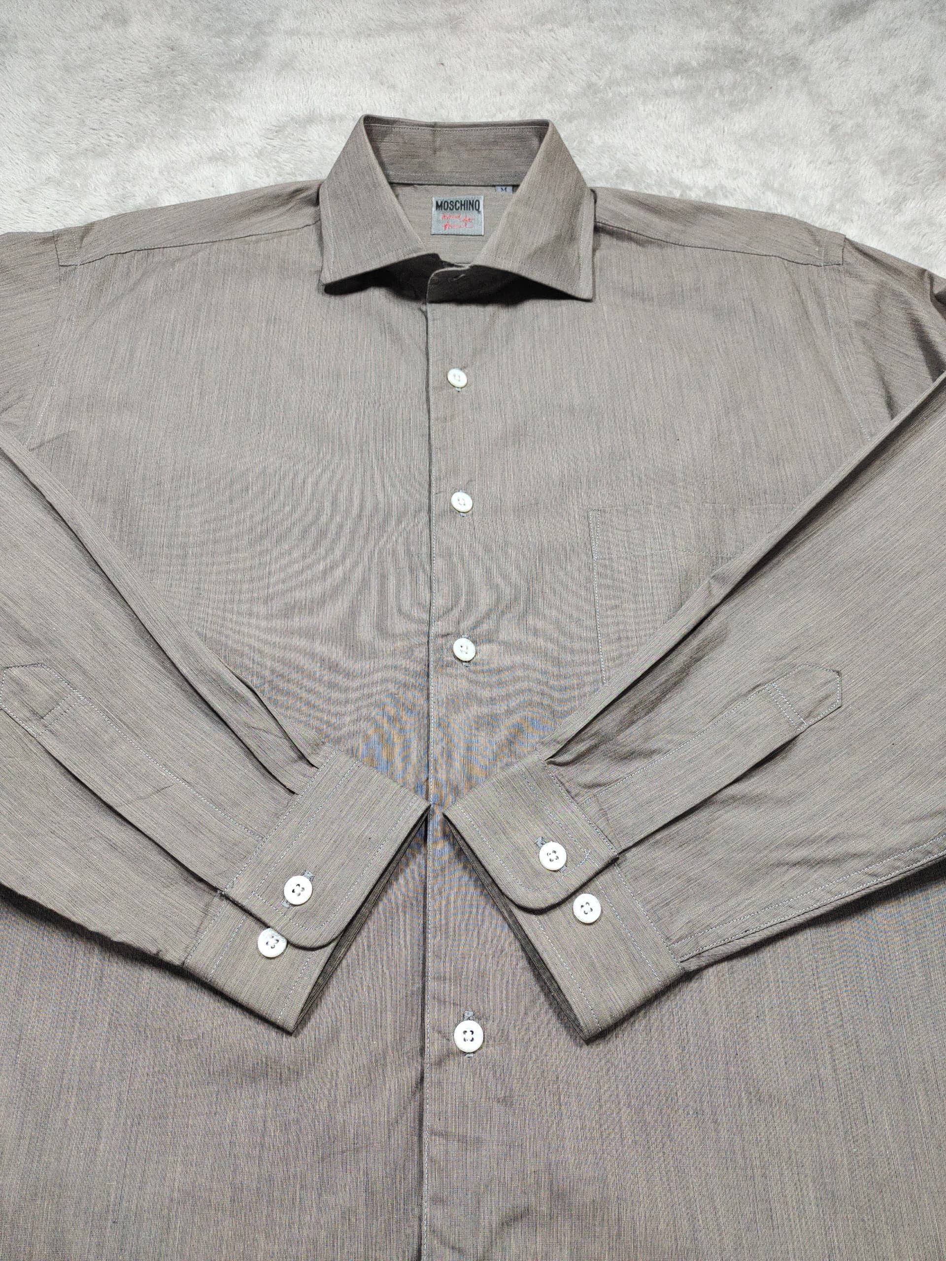 Moschino VINTAGE MOSCHINO GRAY BUTTON UP LONG SLEEVE SHIRT Size US M / EU 48-50 / 2 - 5 Thumbnail