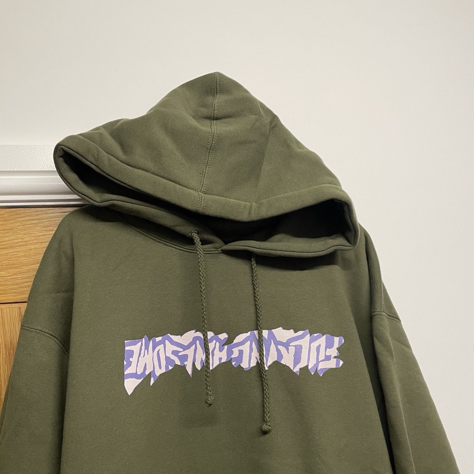 Fucking Awesome Fucking Awesome Cut Out Logo Spell Out Hoodie Army Green NEW Size US L / EU 52-54 / 3 - 4 Thumbnail