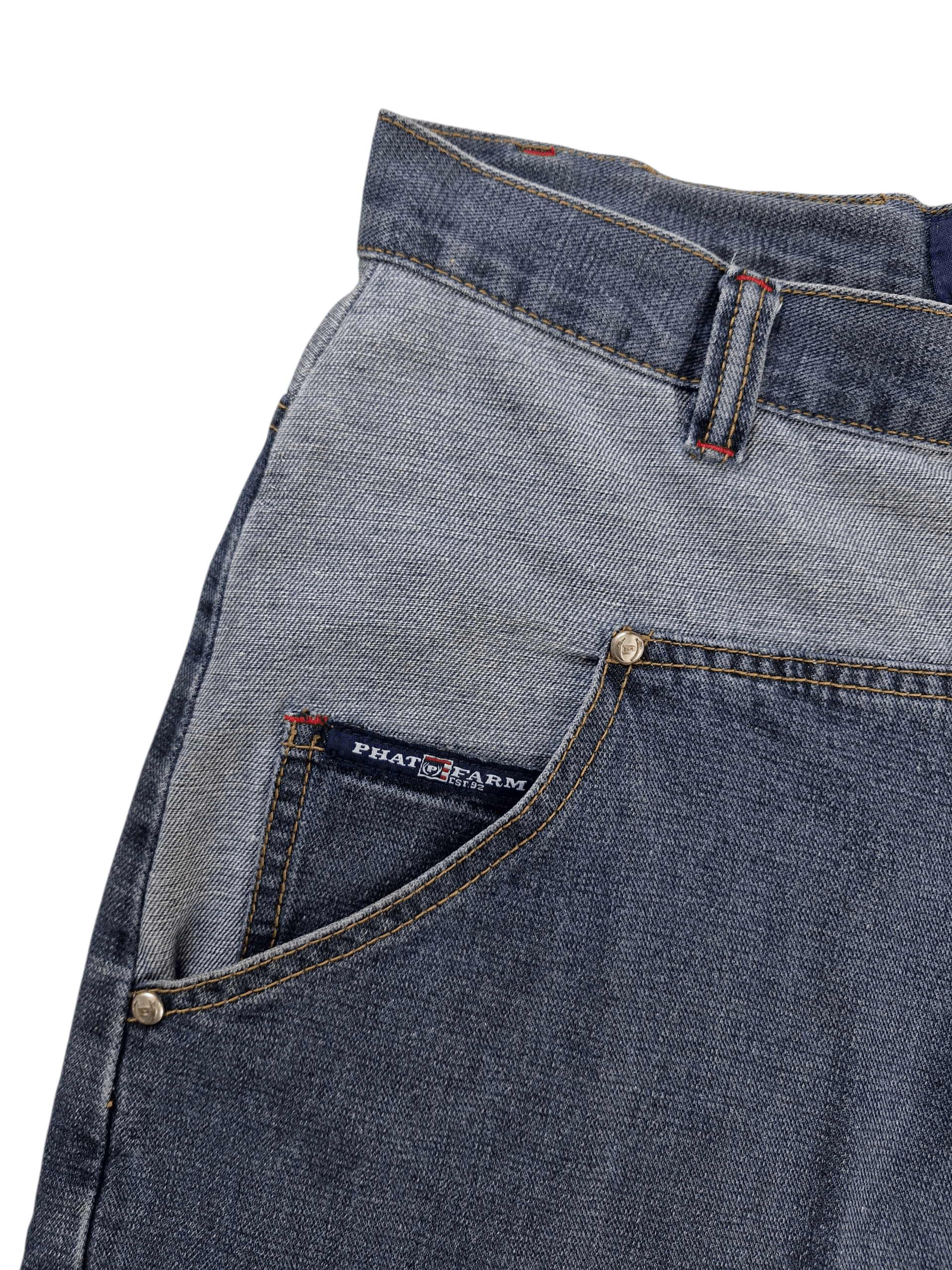 Phat Farm Phat Farm Jean Shorts 32 Hip Hop Baggy Denim 90s Y2K. Size US 32 / EU 48 - 2 Thumbnail
