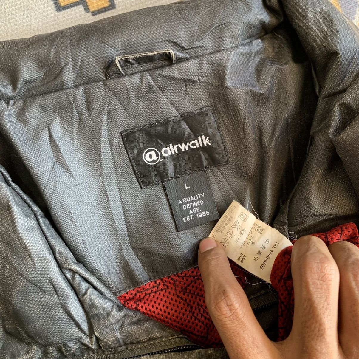 Airwalk × Japanese Brand Vintage 90s airwalk windbreaker work jacket hidden hoodie Size US XL / EU 56 / 4 - 7 Thumbnail
