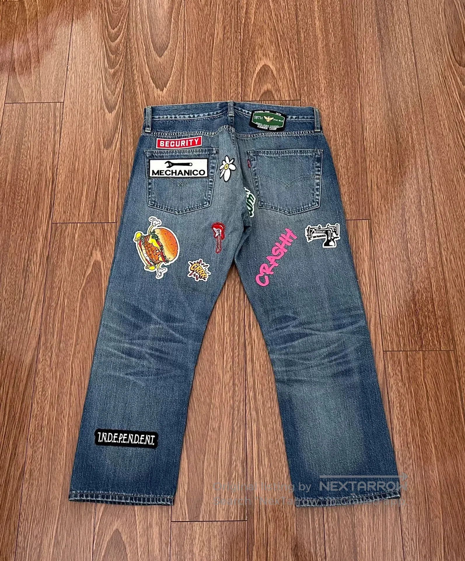 Junya Watanabe junya watanabe man denim pants with patches. Size US 30 / EU 46 - 2 Thumbnail