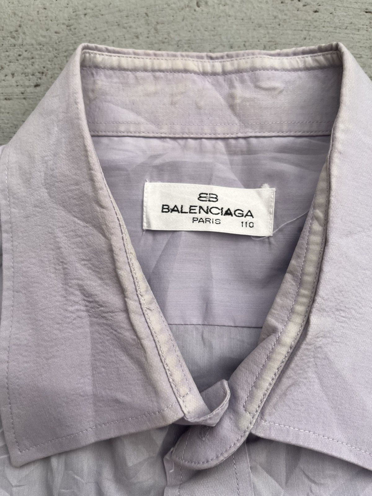 Balenciaga VINTAGE BALENCIAGA PURPLE FADED SLIK BUTTON SHIRT LONGSLEVEE Size US M / EU 48-50 / 2 - 6 Thumbnail