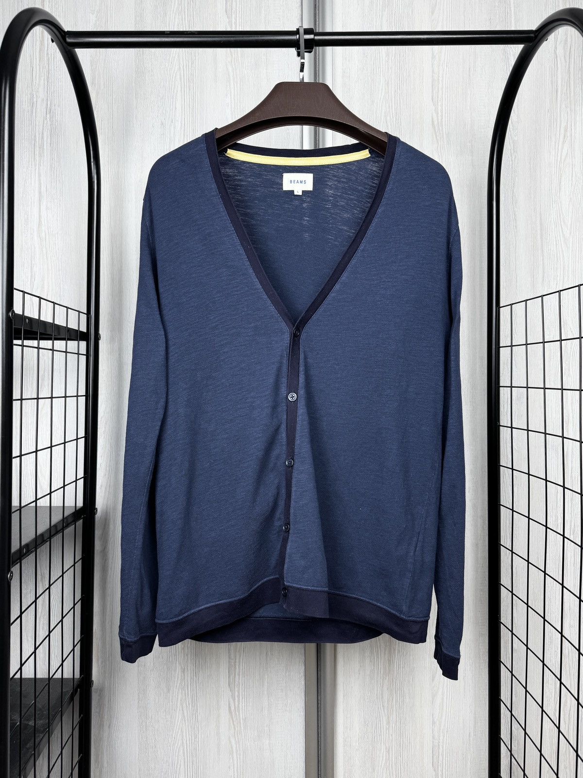 Beams Japan Beams Japan classic knitted cotton v-neck cardigan Size US L / EU 52-54 / 3 - 1 Thumbnail