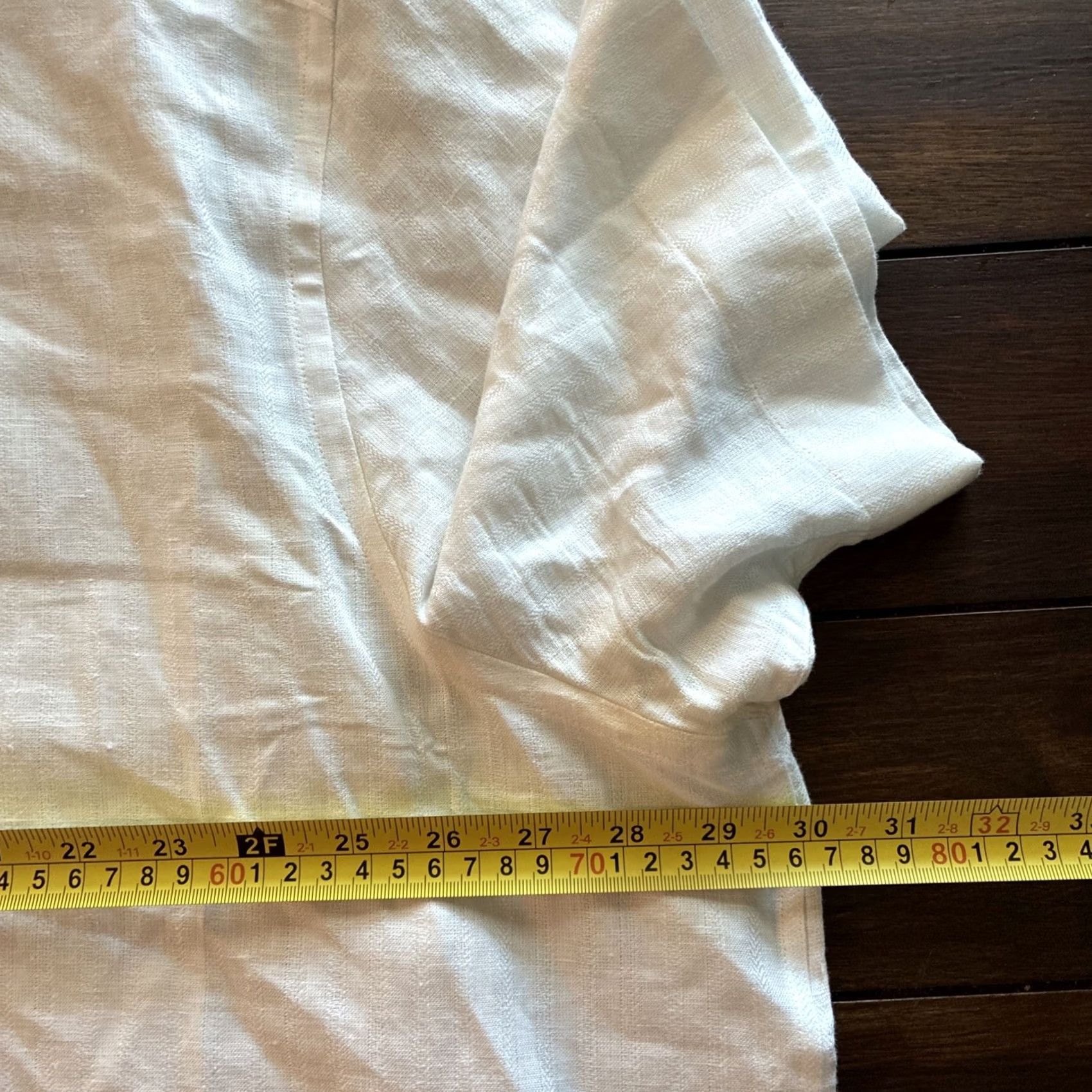 Perry Ellis Perry Ellis Shirt Mens 3XLT White Linen Cotton Blend Long Sleeve Pullover Tall Size US XXL / EU 58 / 5 - 7 Thumbnail