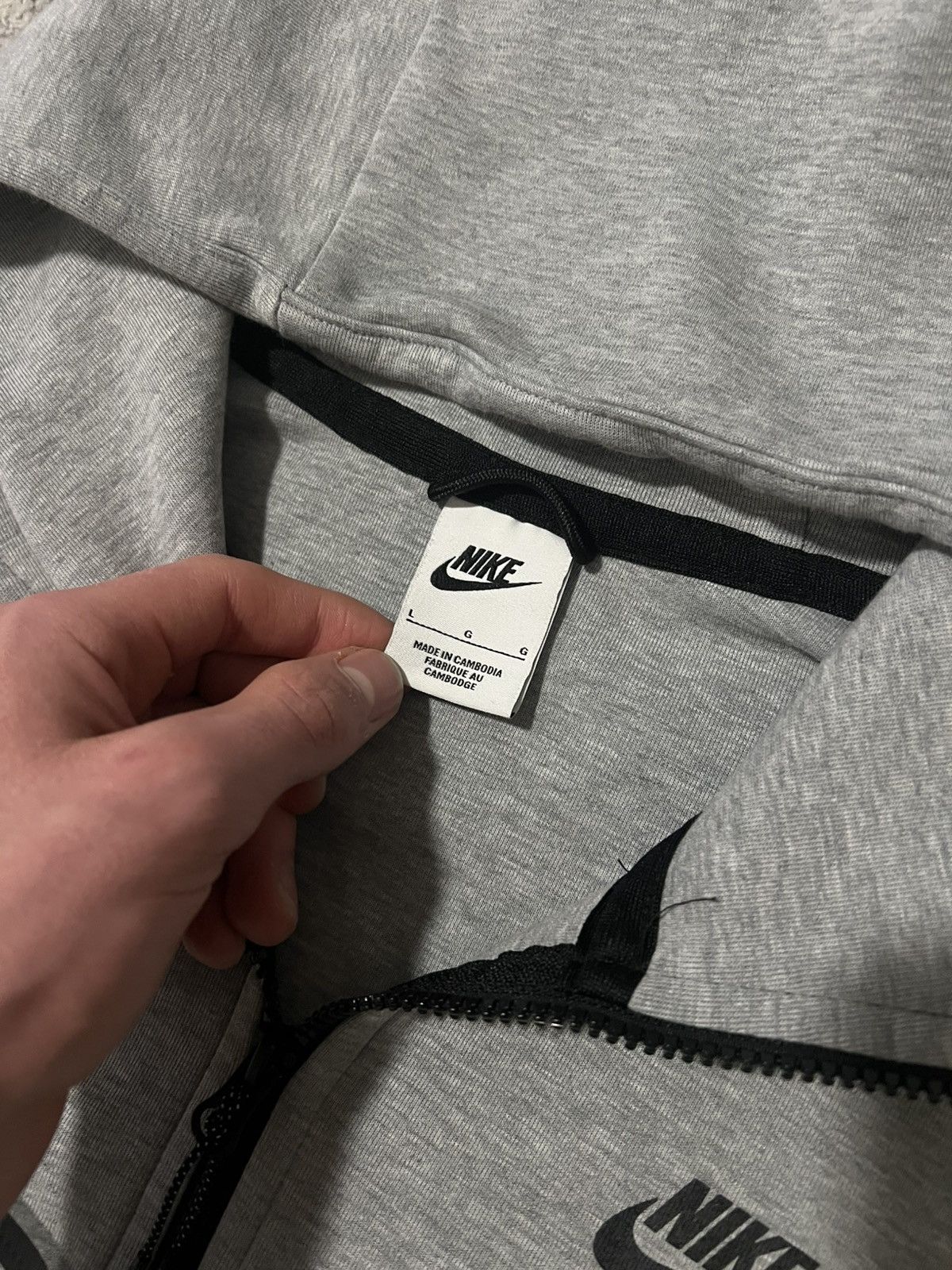Nike Nike Tech Fleece gray hoodie zip Size US L / EU 52-54 / 3 - 6 Thumbnail