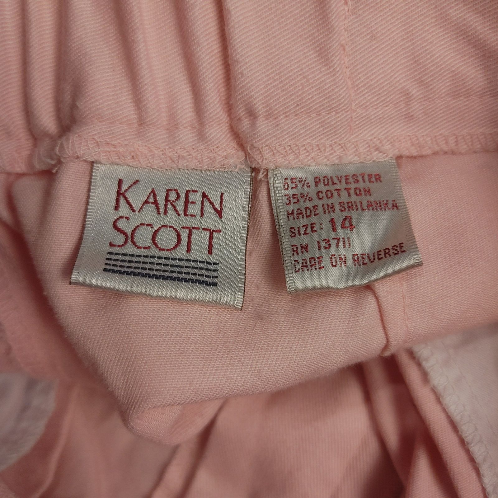 Other Karen Scott Women's 14 Peach Pink Above-Knee Shorts Size 36" / US 14 / IT 50 - 3 Thumbnail