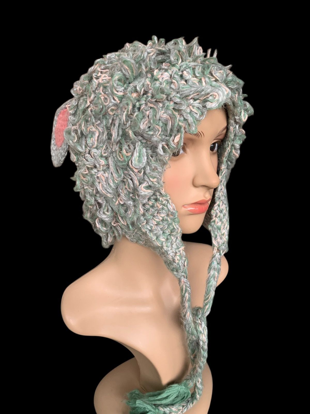 Designer × Japanese Brand × Kapital CA4LA Knitted Fur Beanie Hat Hand Made Japanese Style Size ONE SIZE - 2 Thumbnail