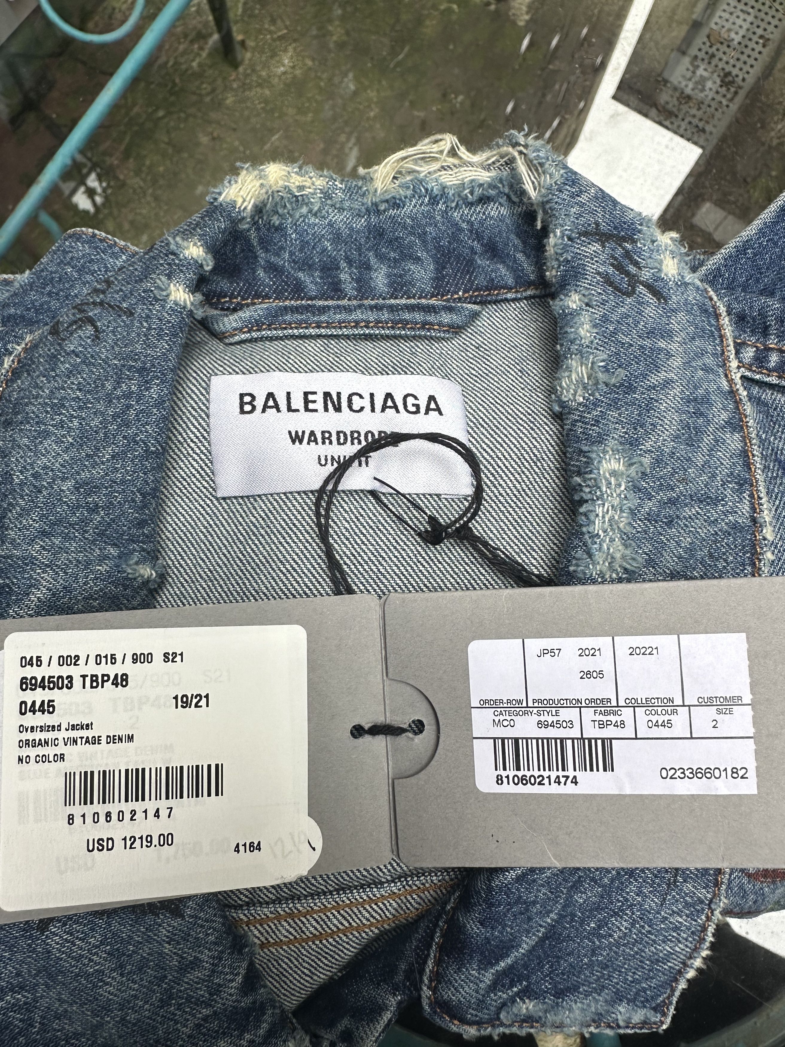 Balenciaga Blue Graffiti Scribble Logo Denim Jacket Size US M / EU 48-50 / 2 - 7 Thumbnail