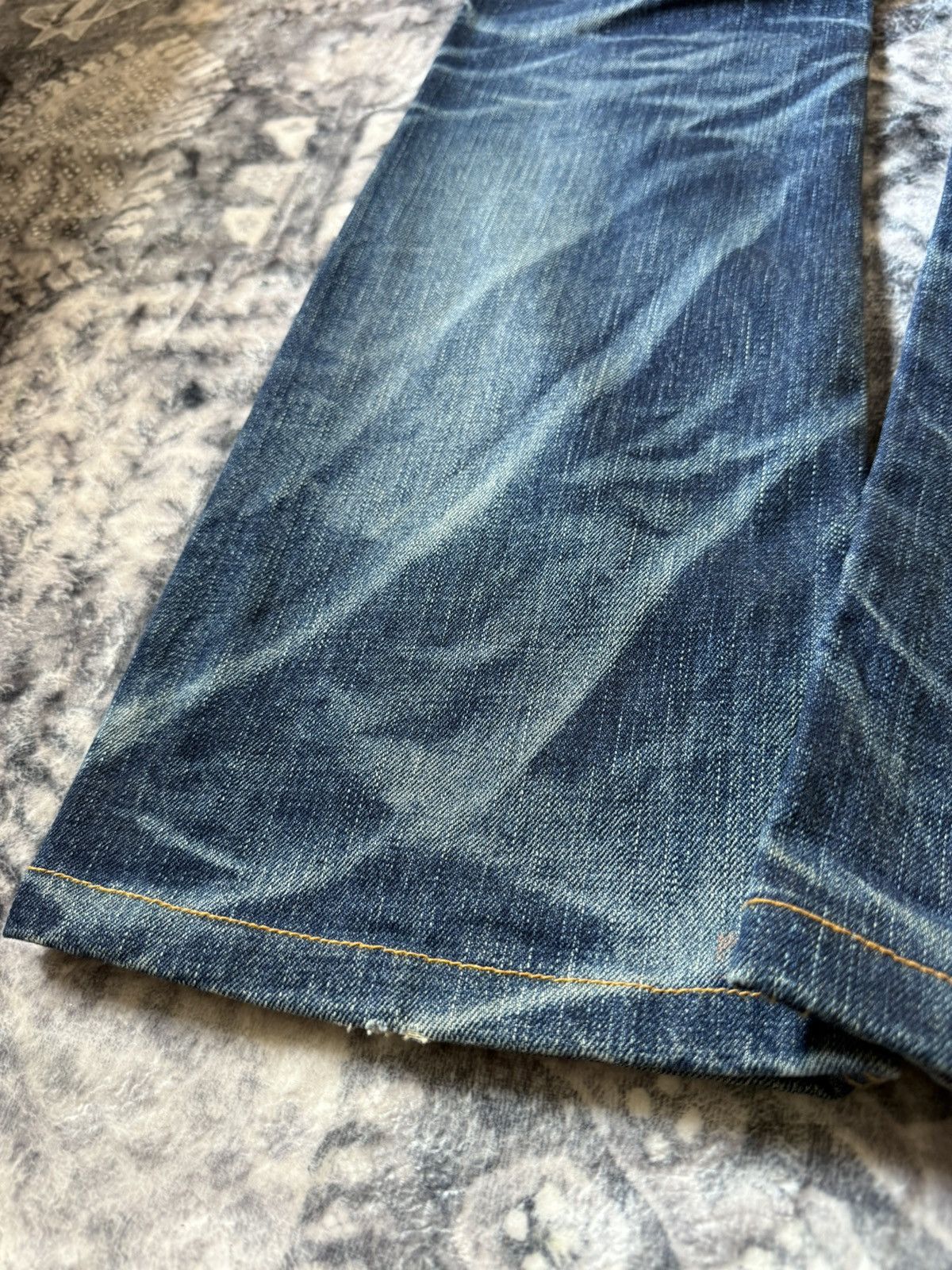 Hysteric Glamour × Japanese Brand Yoshitomo Lolita Japan Heavy Whisker Blossom Flare Jeans Size US 29 - 20 Thumbnail
