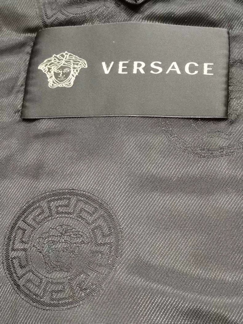 Versace Versace Black Nappa lambskin classic paper jacket Size US S / EU 44-46 / 1 - 4 Thumbnail