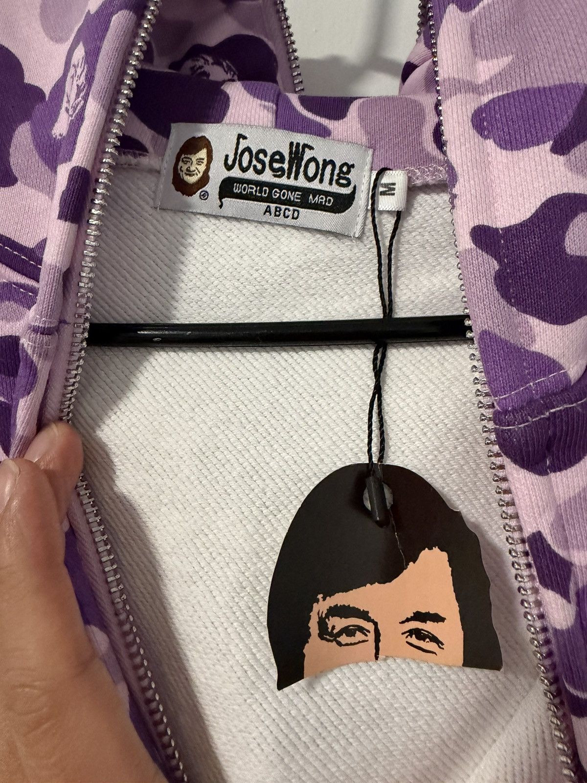 Japanese Brand Bape Jose Wong ABCD Full Zip Hoodie Purple Size US M / EU 48-50 / 2 - 3 Thumbnail