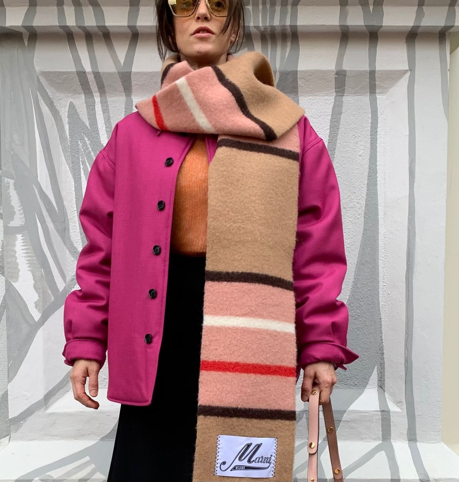 Marni o1f1d3z0725 Size: OS / Striped Scarf in Multicolor Size ONE SIZE - 2 Thumbnail