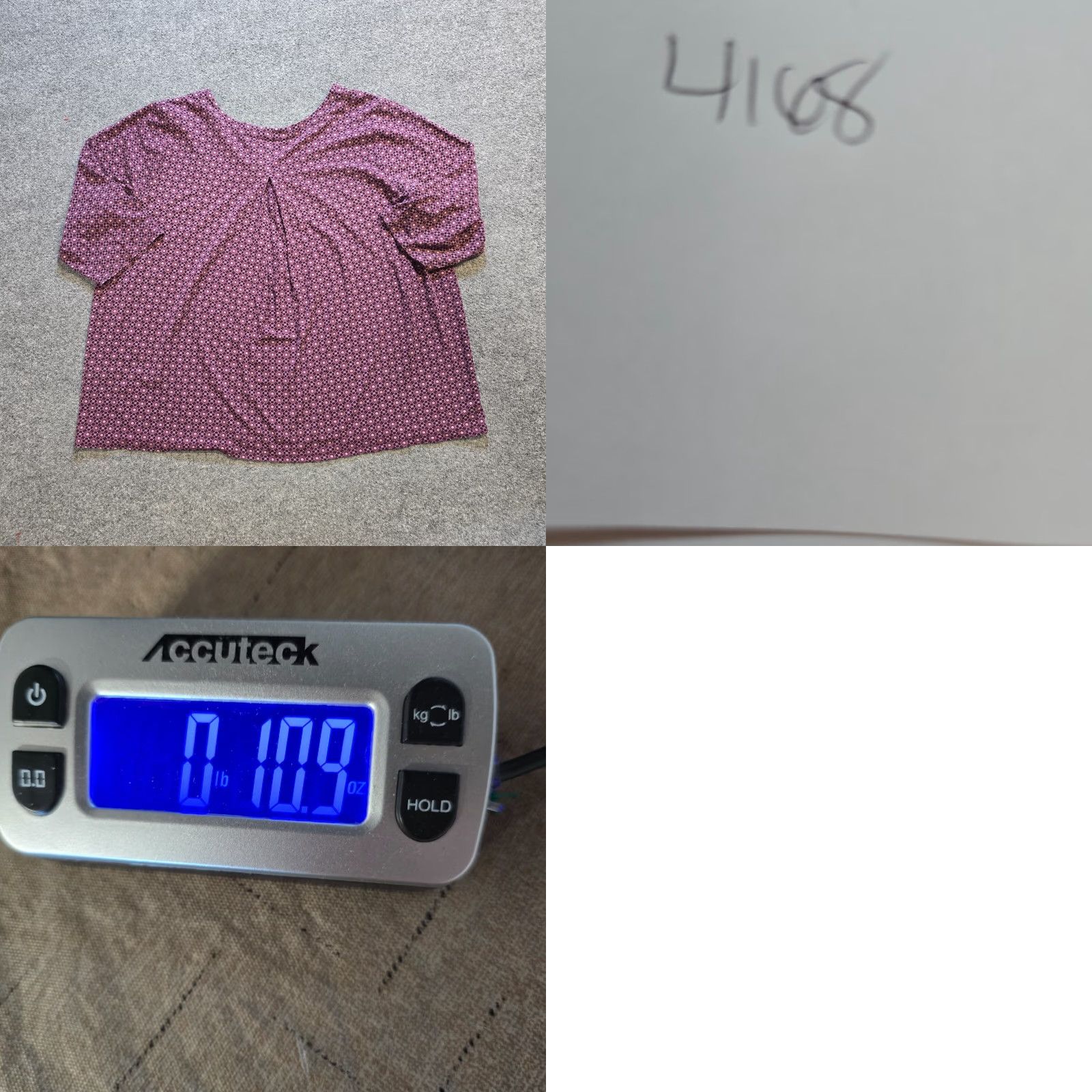 J. Jill J. Jill Top Womens 2X Purple Geometric 3/4 Sleeve V-Neck Stretch Wearever Casual Shirt Mens Womens Boys Girls Size XXL / US 16-18 / IT 52-54 - 8 Thumbnail