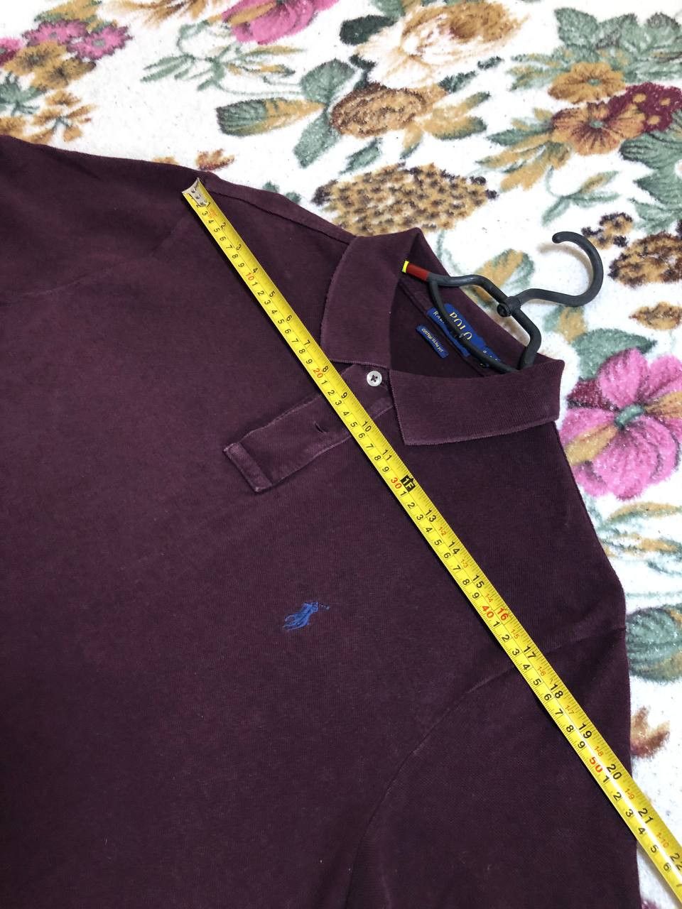 Polo Ralph Lauren Ralph Lauren Custom Slim Polo T Shirt Burgundy Size US XL / EU 56 / 4 - 8 Thumbnail