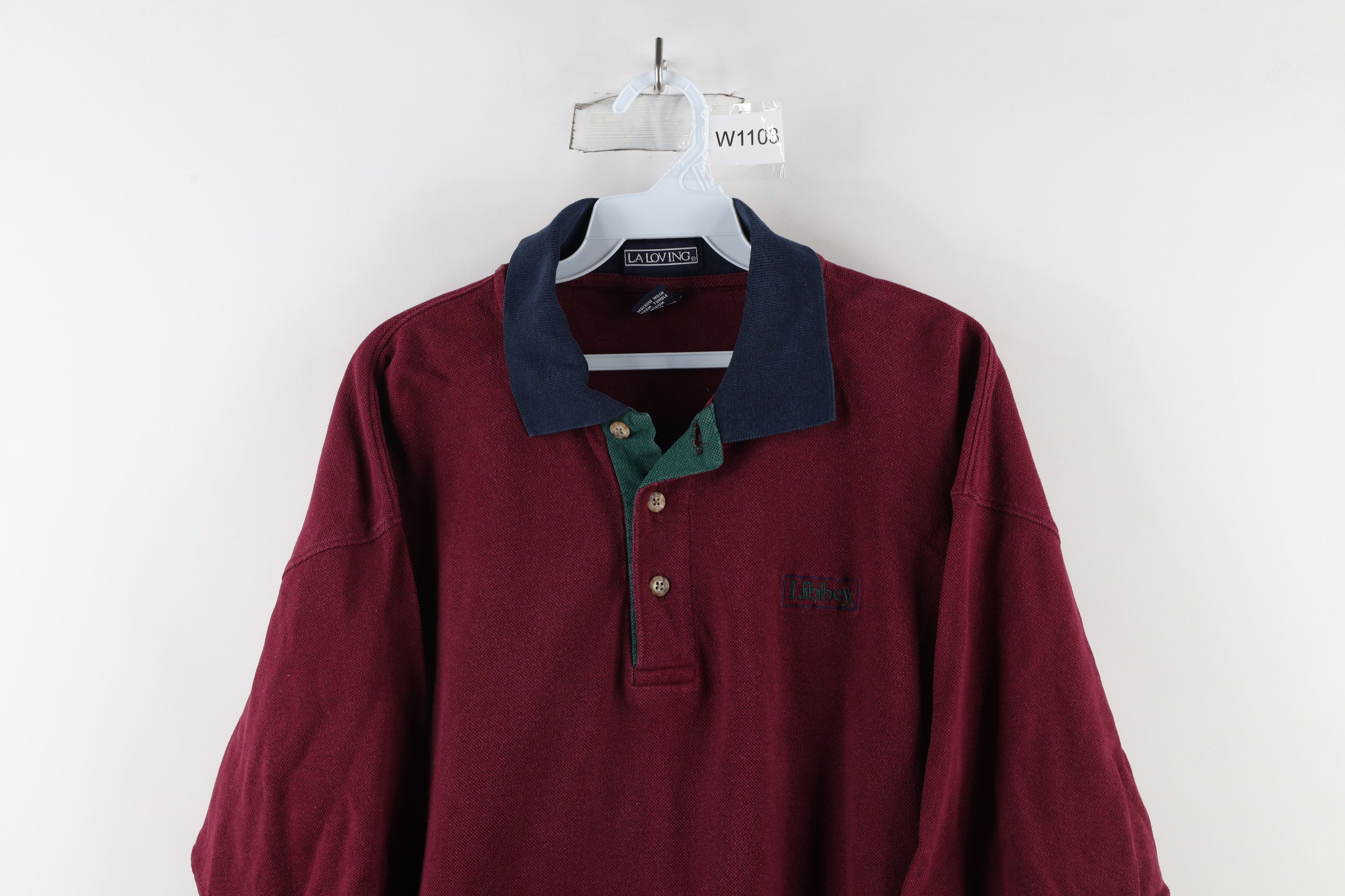 Vintage Vintage 90s Streetwear Out Libbey Glass Collared Polo Shirt Size US XL / EU 56 / 4 - 2 Thumbnail