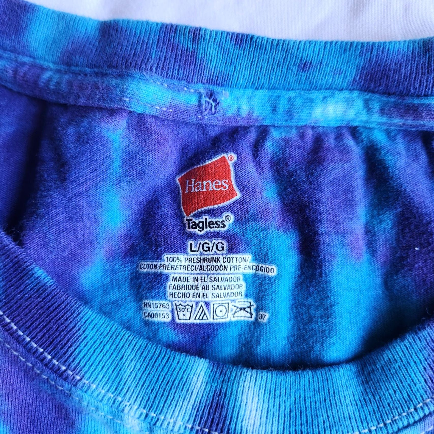 Hanes VINTAGE Ralph Hawke Manis Tie-Dye T-Shirt L Men 1992 San Francisco Psychedelic Street Art 90s Blue Purple Graphic Tee Size US L / EU 52-54 / 3 - 7 Thumbnail