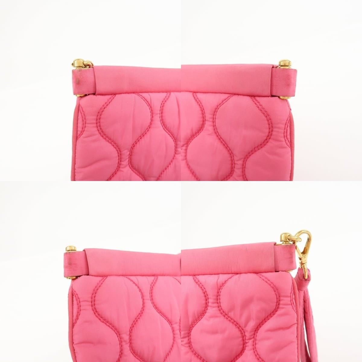 Miu Miu Miu Miu Quilted Nylon Wristlet Pink Size ONE SIZE - 5 Thumbnail