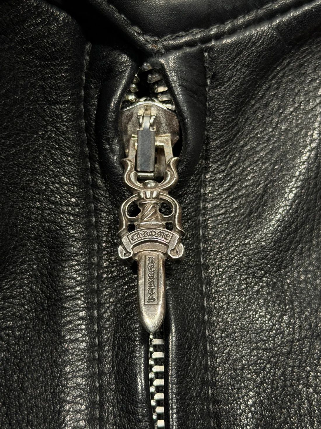 Chrome Hearts Chrome Hearts Cross Patch Leather Jacket Red Racing Stripe Size US S / EU 44-46 / 1 - 8 Thumbnail