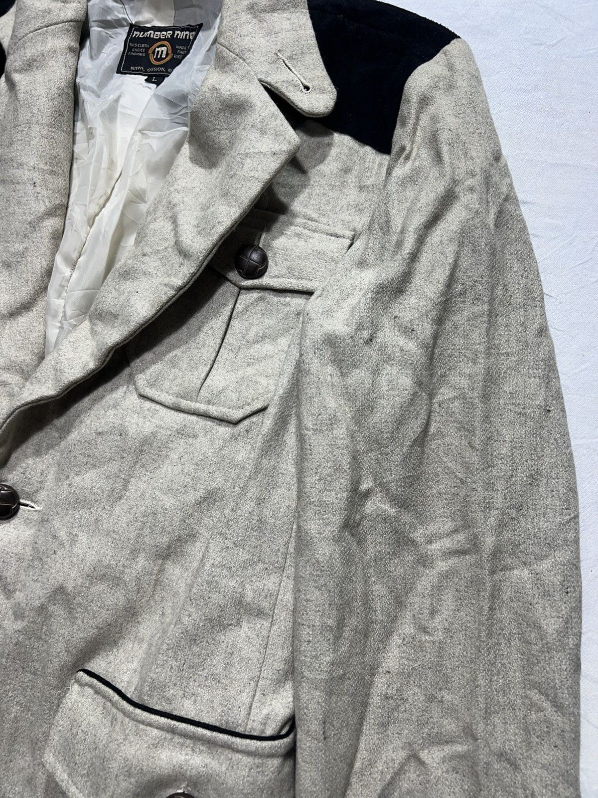 Number (N)ine Number (N)ine herringbone suede patch field jacket Size US L / EU 52-54 / 3 - 6 Thumbnail