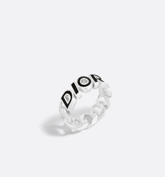 o1w1db10625 Size : OS / Dior Ring in Silver/Black