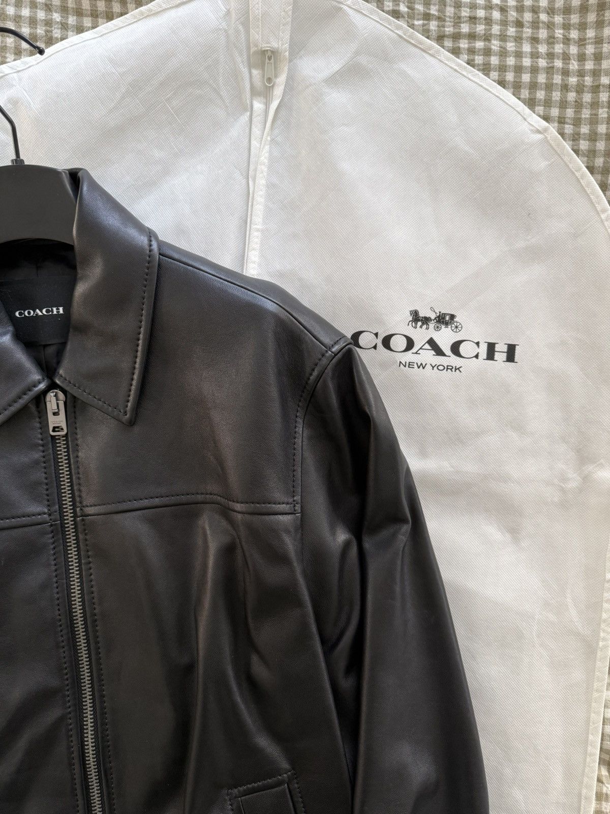 Coach Oversized Leather Jacket Size S / US 4 / IT 40 - 5 Thumbnail