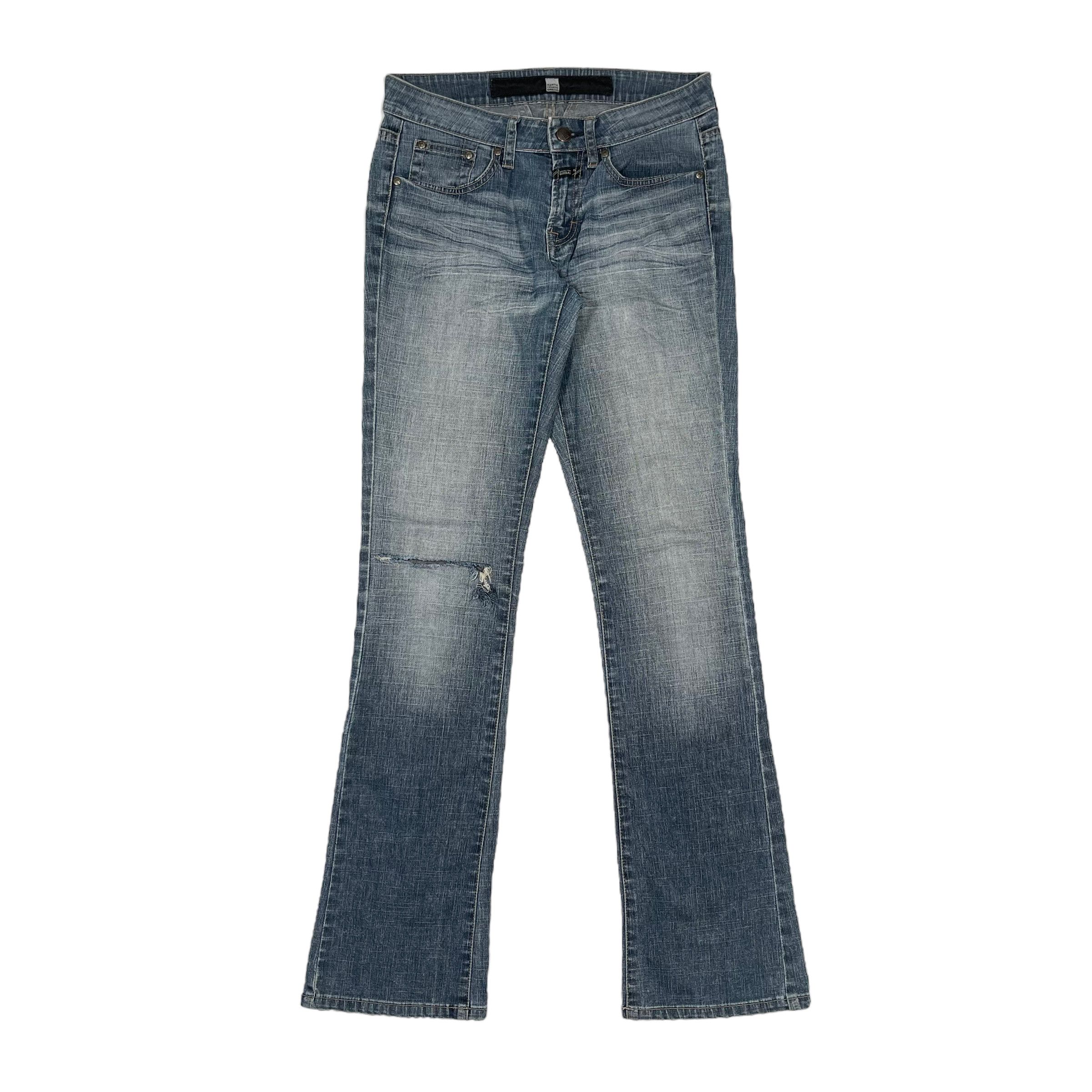 Marithe + Francois Girbaud Marithe Francois Girbaud Flare Punk Washed Denim Pants Size US 28 / EU 44 - 2 Thumbnail