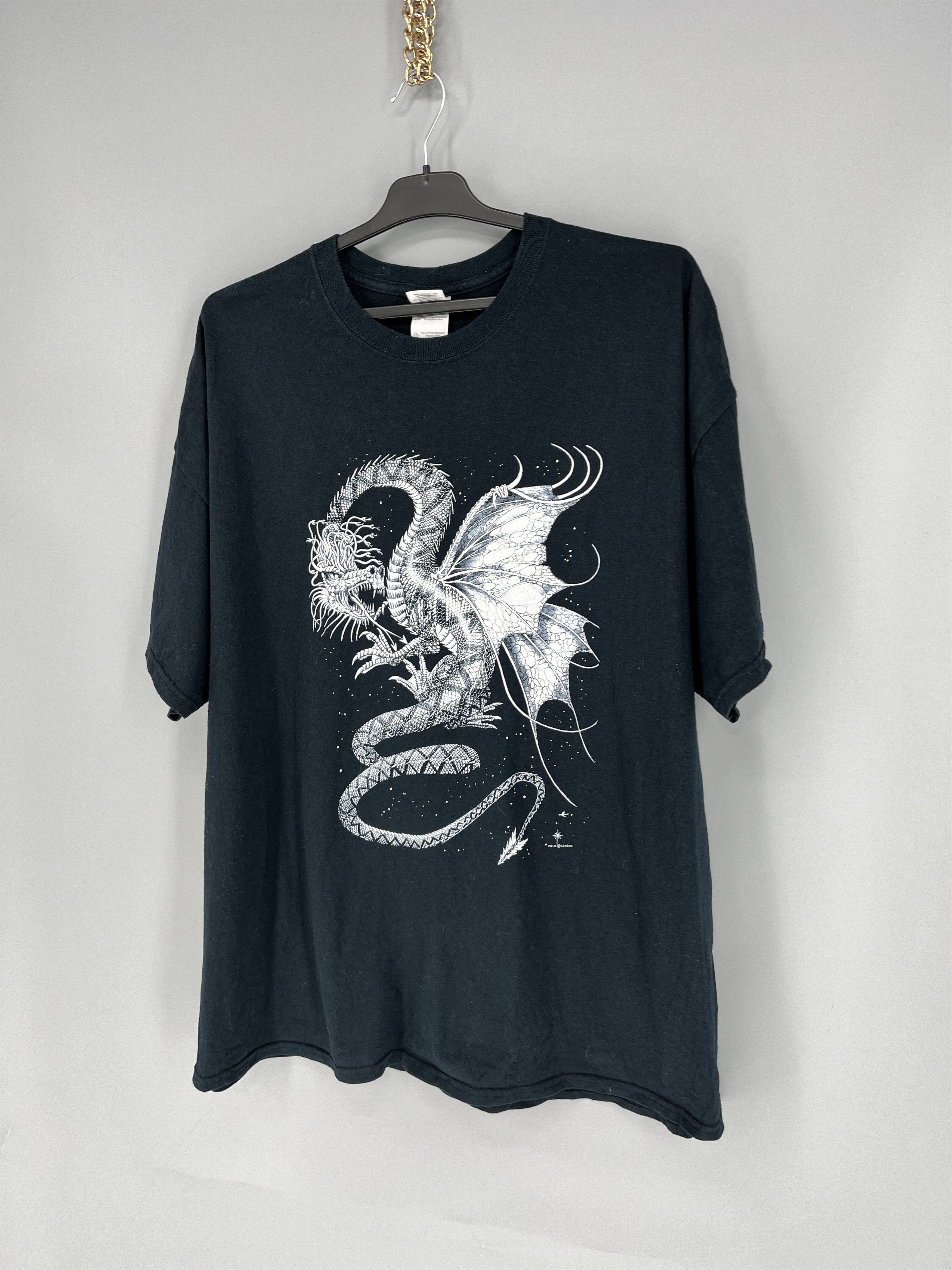 Vintage Vintage Y2k Washed AvantGarde Tribal Tee Dragon Streetwear Size US XL / EU 56 / 4 - 3 Thumbnail