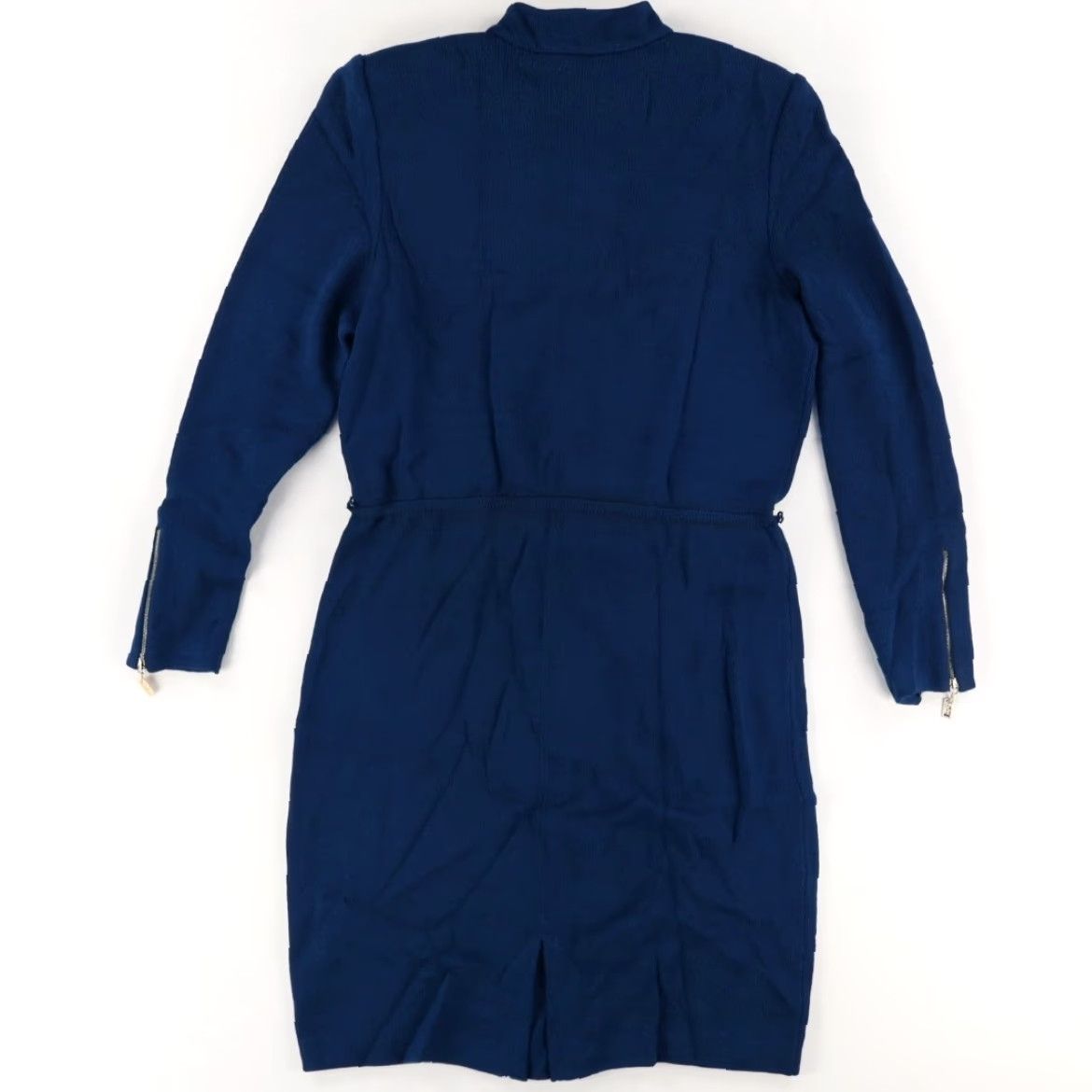 St. John St. John by Marie Gray Santana Knit Knee Length Dress Blue Women's 10 Shirt Dress Womens Size L / US 10 / IT 46 - 4 Thumbnail