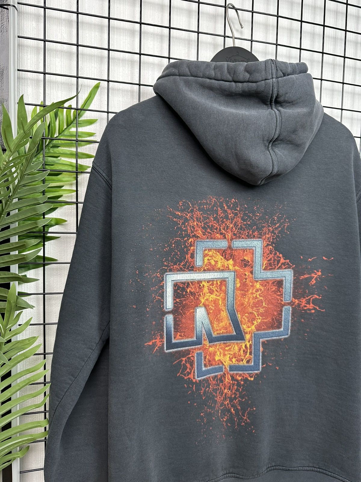 Band Tees × Vintage Rammstein Big Logo Vintage Hoodie Men L size Grey y2k Size US L / EU 52-54 / 3 - 19 Thumbnail