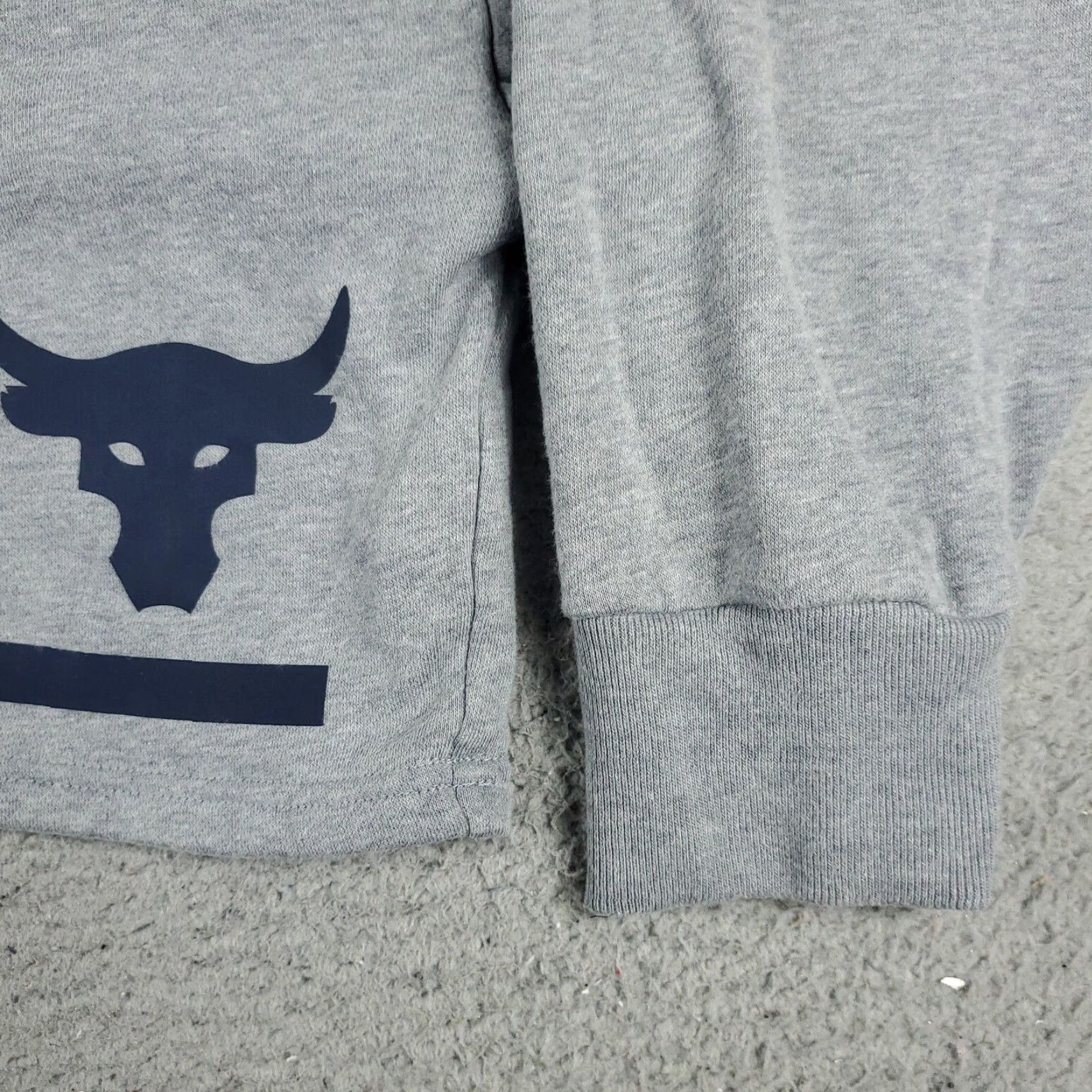 Under Armour Under Armour Project Rock Sweater Womens Hoodie Pullover Crop Top Large Gray Knit Cotton Blend Polyester L Sweatshirt Size L / US 10 / IT 46 - 4 Thumbnail
