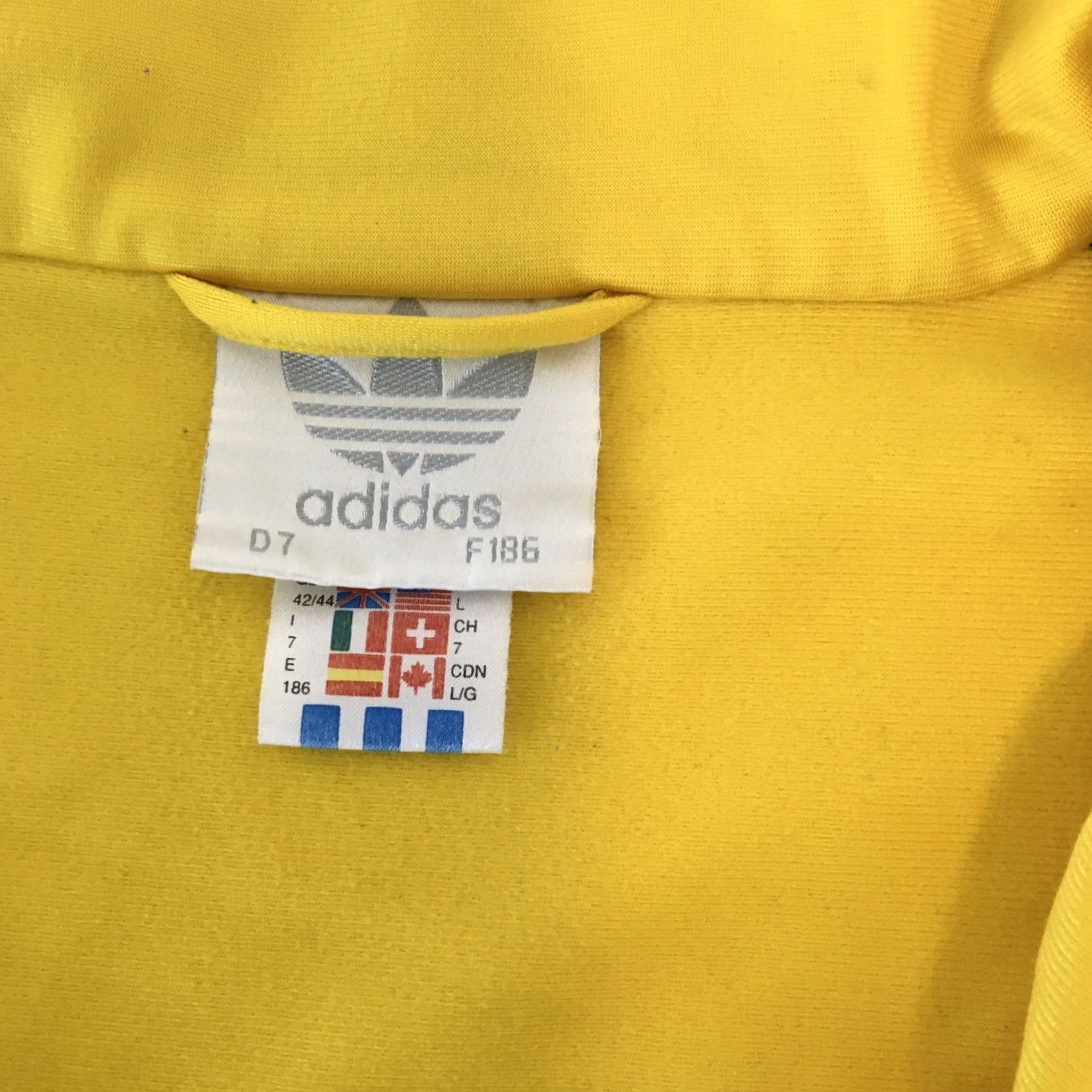 Adidas VINTAGE ADIDAS Jacket Mens Large Shiny Gold Black Large Trefoil Logo 80s Track USA Size US L / EU 52-54 / 3 - 5 Thumbnail