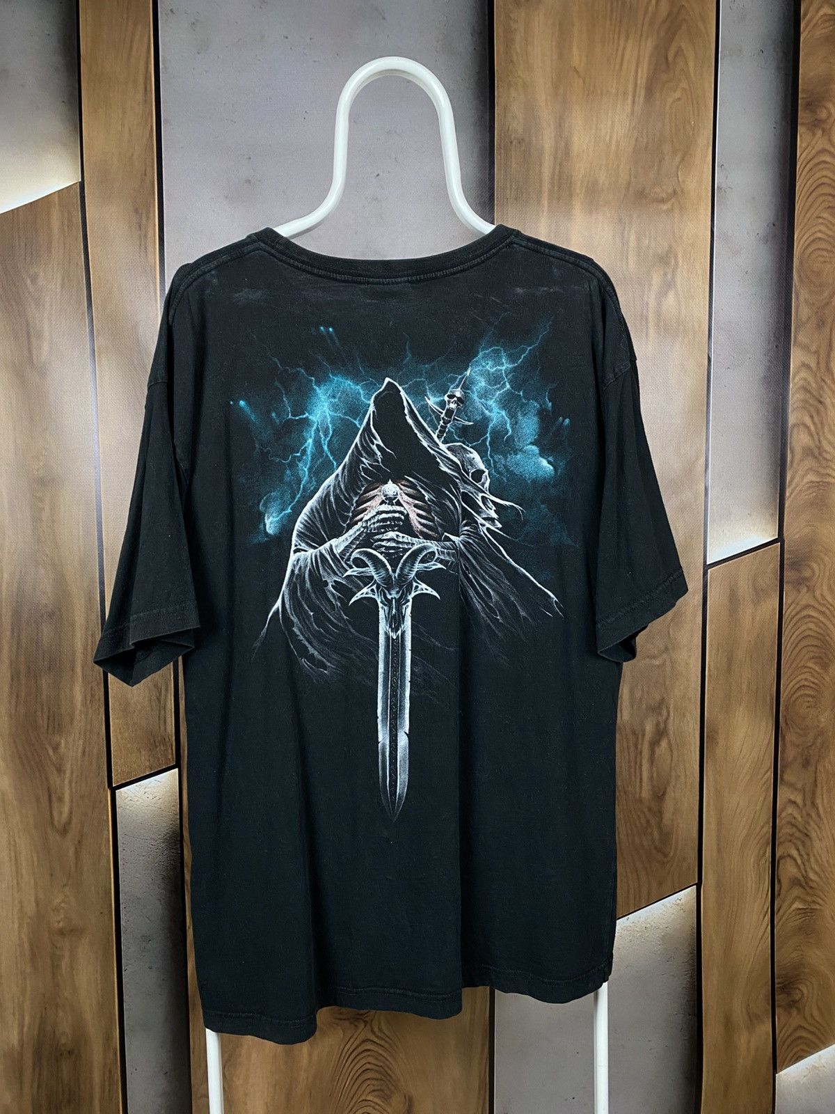 Vintage 💀Vintage T-Shirt Spiral Skeleton Horror VTG Tee💀 Size US XXL / EU 58 / 5 - 2 Thumbnail
