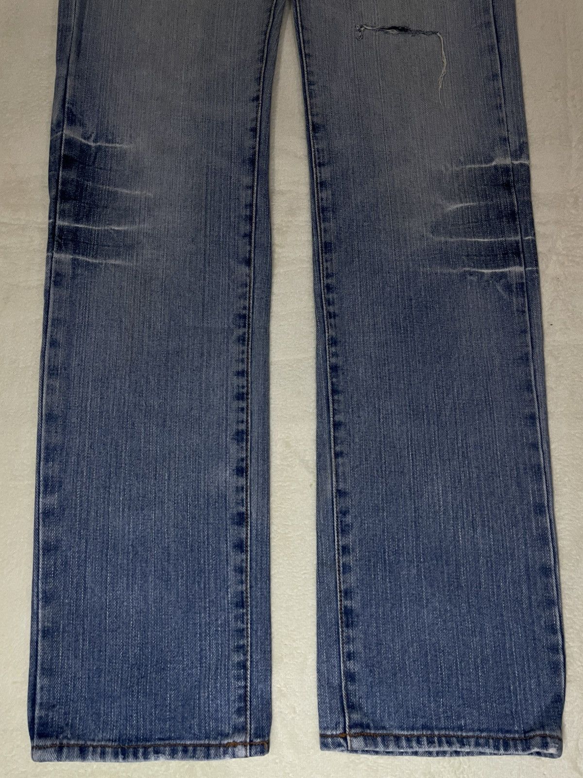 Japanese Brand Vintage Root Three Style Mudwash Distress Faded Denim Jeans Size US 32 / EU 48 - 3 Thumbnail