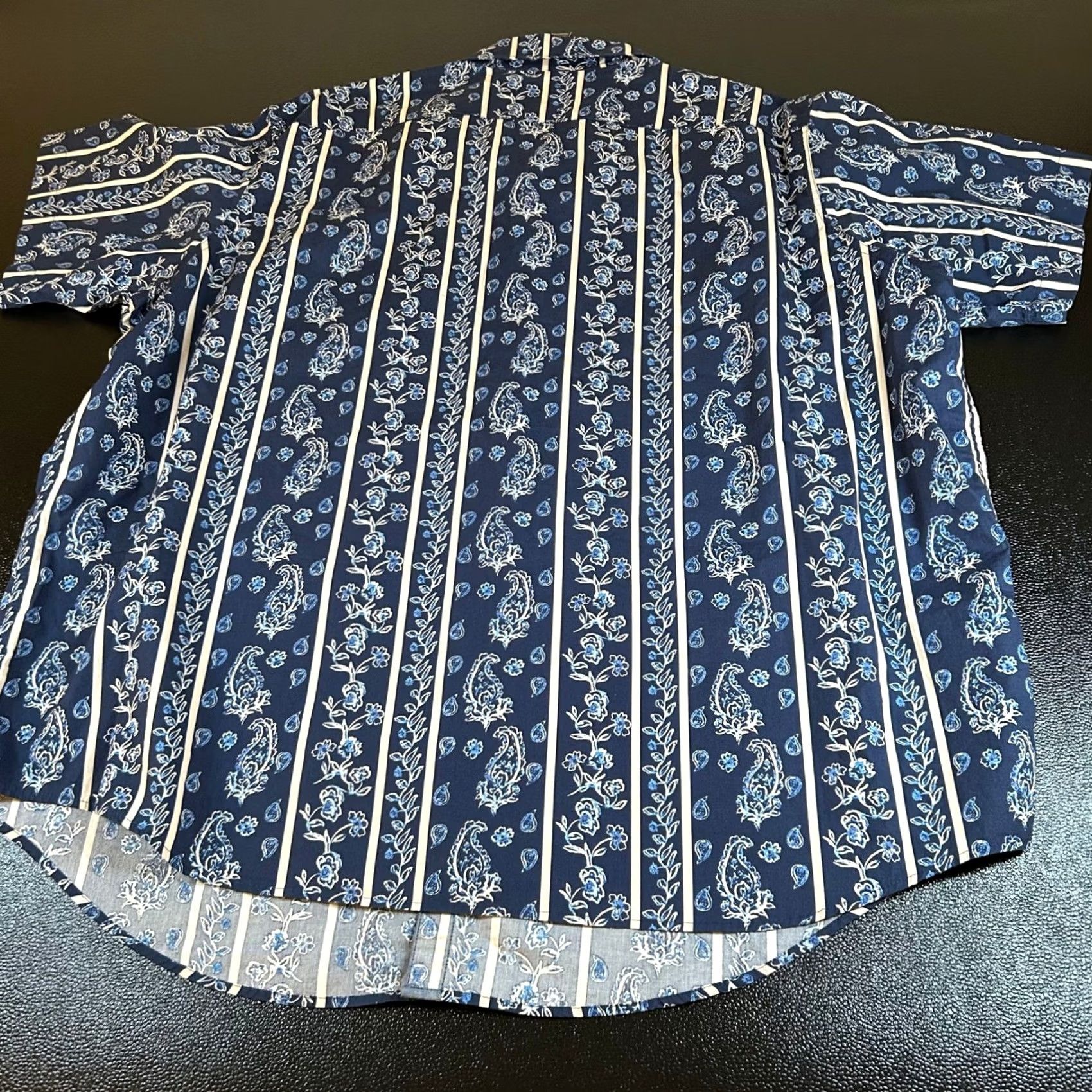 Cremieux Cremieux Premium Denim Shirt Floral Paisley Stretch Button-Up Blue Mens 3XB NWT Big & Tall Short Sleeve Button-Down Size US XXL / EU 58 / 5 - 5 Thumbnail