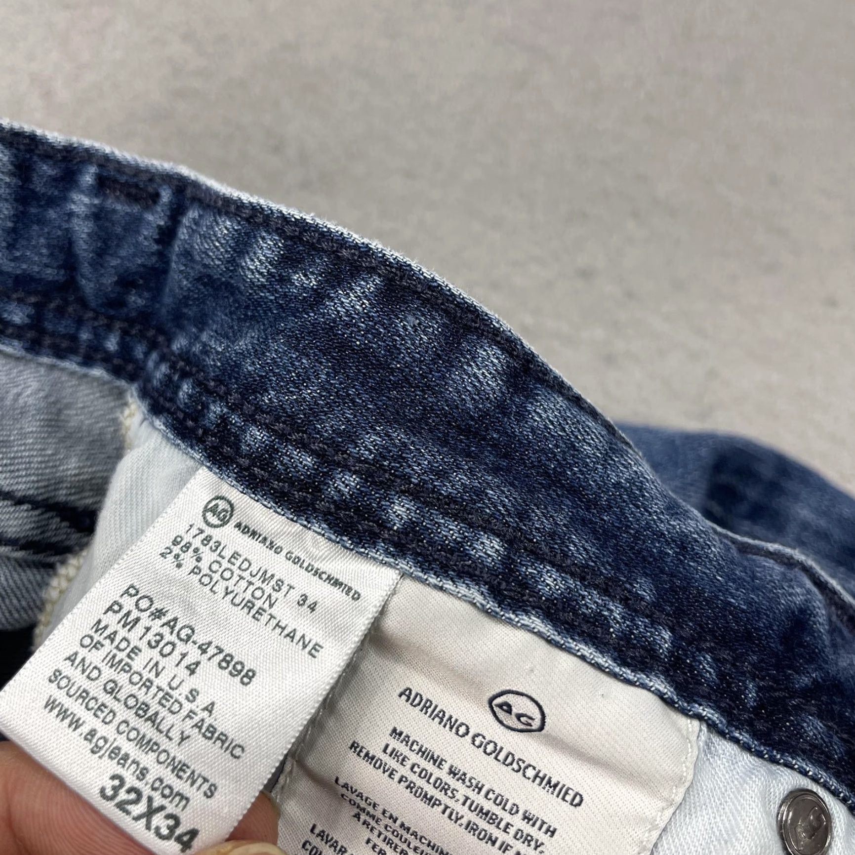 AG Adriano Goldschmied The Tellis Jeans Slim Straight 32x31 Blue