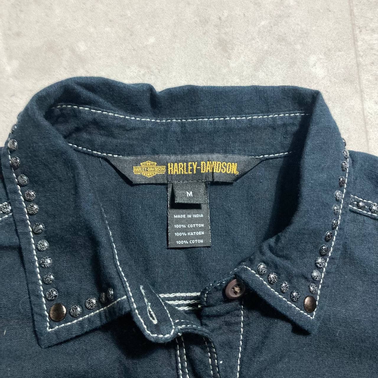 Harley Davidson Vintage Harley Davidson Button Western Cowboy Shirt Size US M / EU 48-50 / 2 - 4 Thumbnail