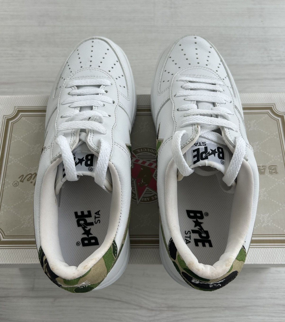 Bape VERY RARE OG 2001 A BATHING APE 1ST GREEN CAMO BAPESTA Size US 9.5 / EU 42-43 - 5 Thumbnail