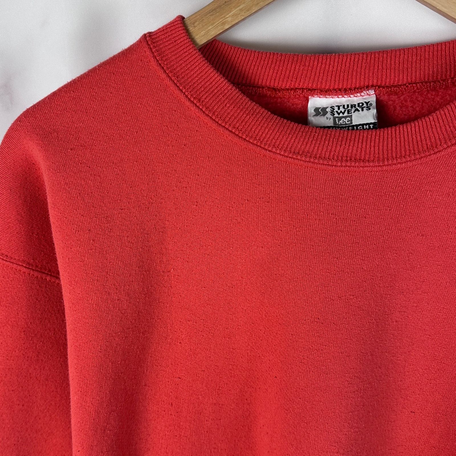Lee Vintage 90s Heavyweight Orange Crewneck Sweatshirt Size US L / EU 52-54 / 3 - 2 Thumbnail