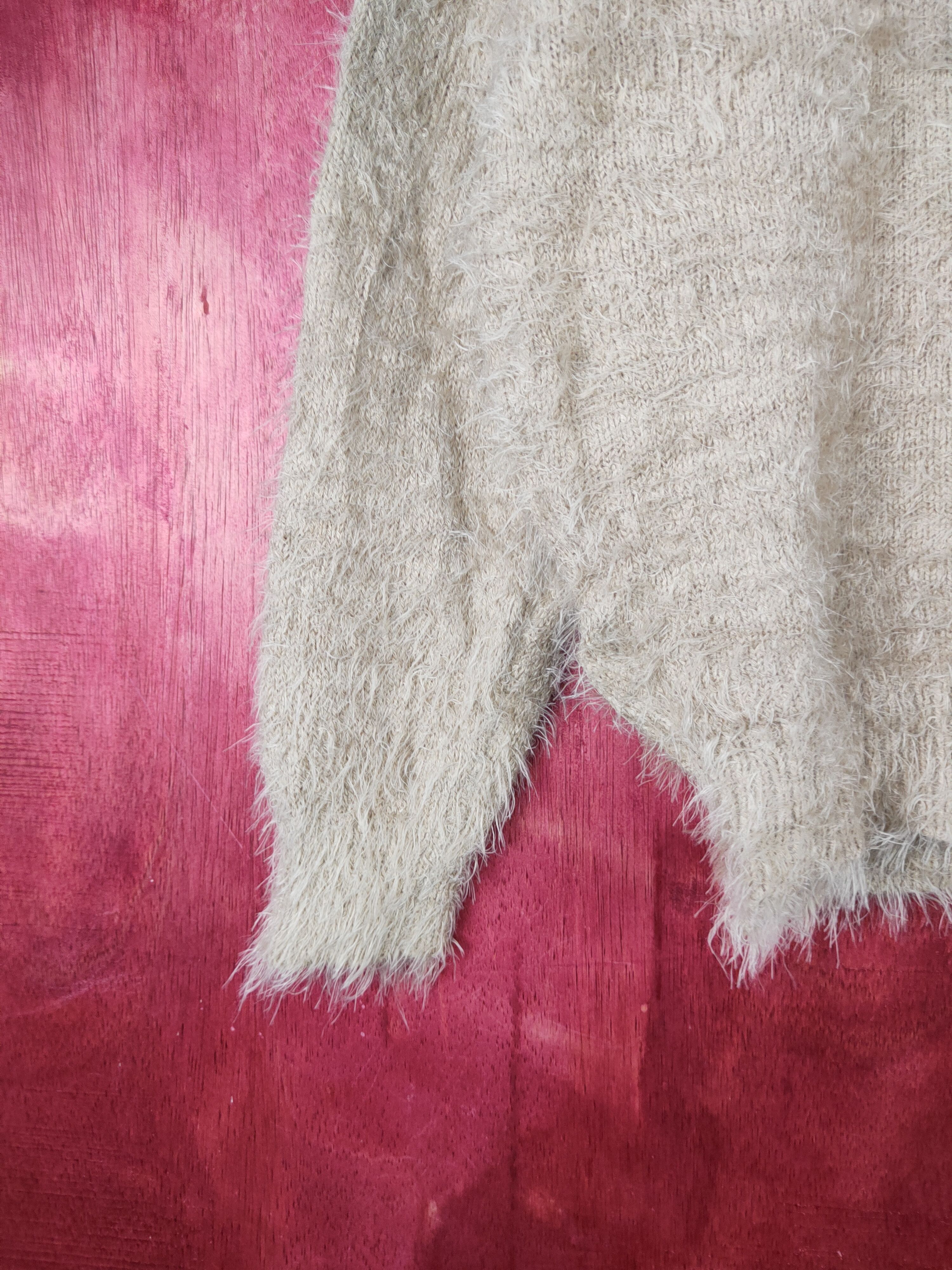 Homespun Knitwear One Way Brown Shag Shaggy Fur Mohair Knitwear #S2169 Size M / US 6-8 / IT 42-44 - 4 Thumbnail