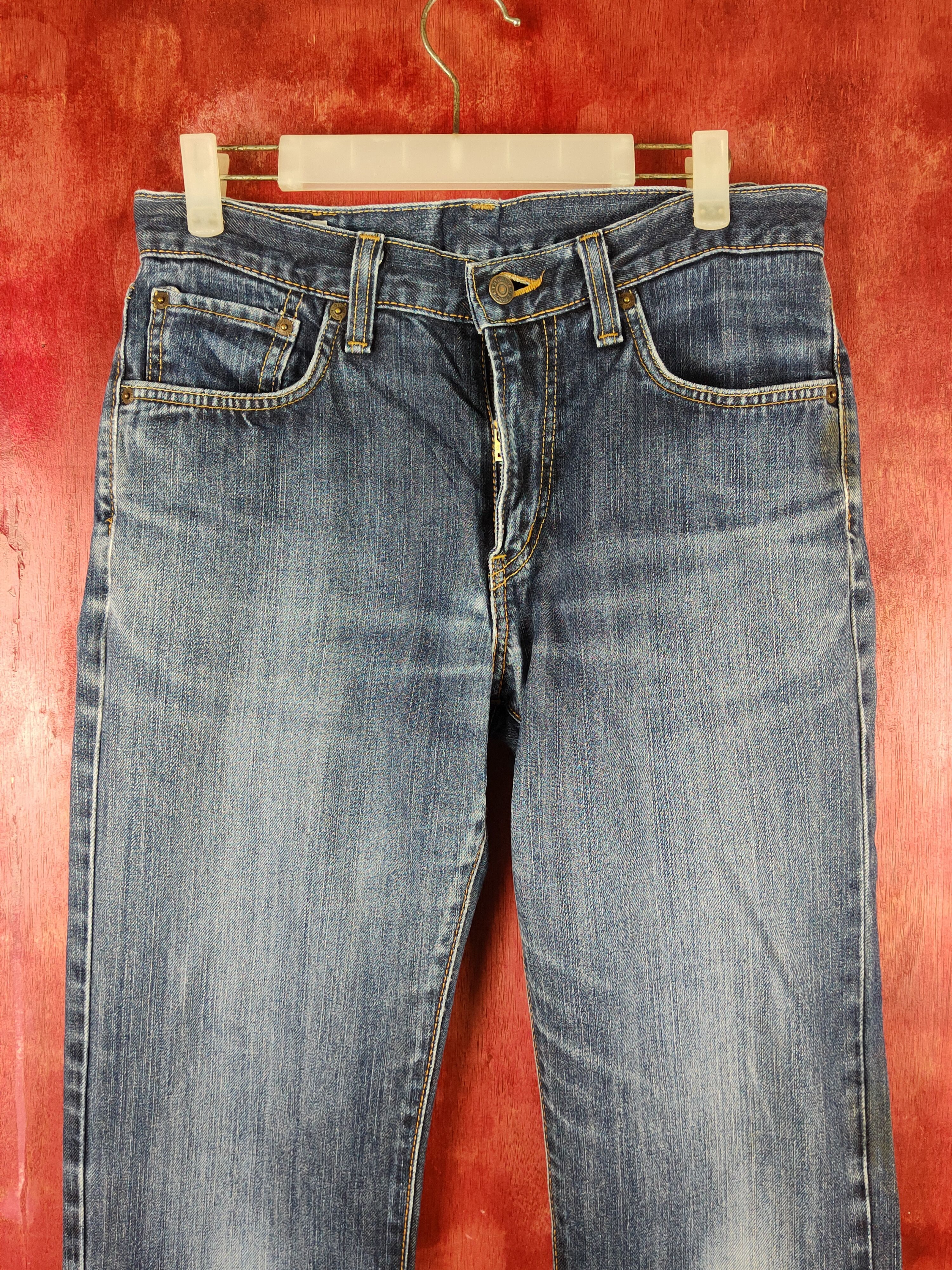 Edwin Edwin Dark Blue Faded Distressed Ripped Jeans #S1632 Size US 31 - 2 Thumbnail
