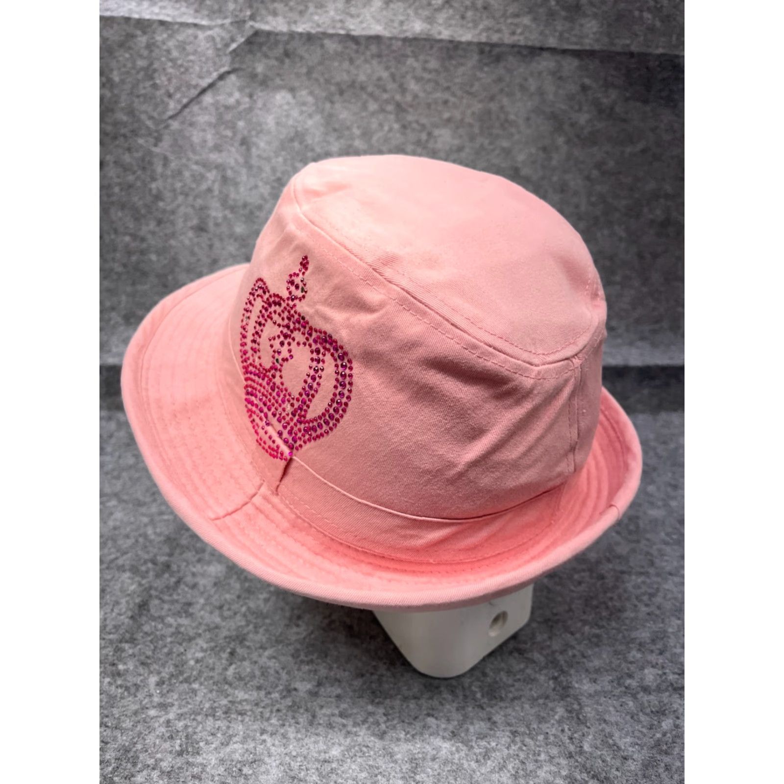 Disney Disneyland Vintage Pink Bucket Hat Cap Womens Cotton Bling Rhinestone Sequin Theme Park Size ONE SIZE - 6 Thumbnail