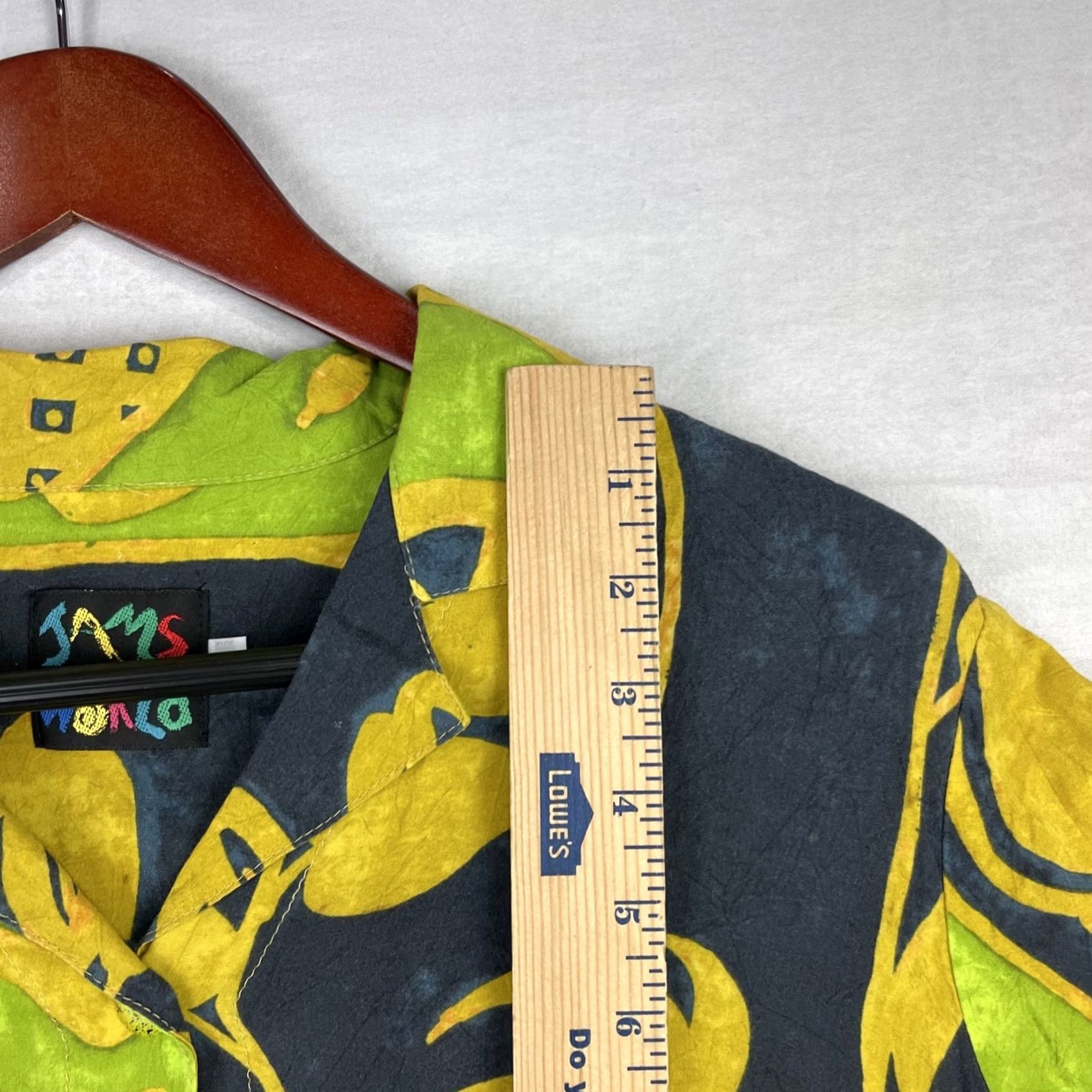 Jams World VINTAGE Jams World Shirt Womens Small Green Hawaiian Aloha Pineapple Patch Rayon Size S / US 4 / IT 40 - 6 Thumbnail