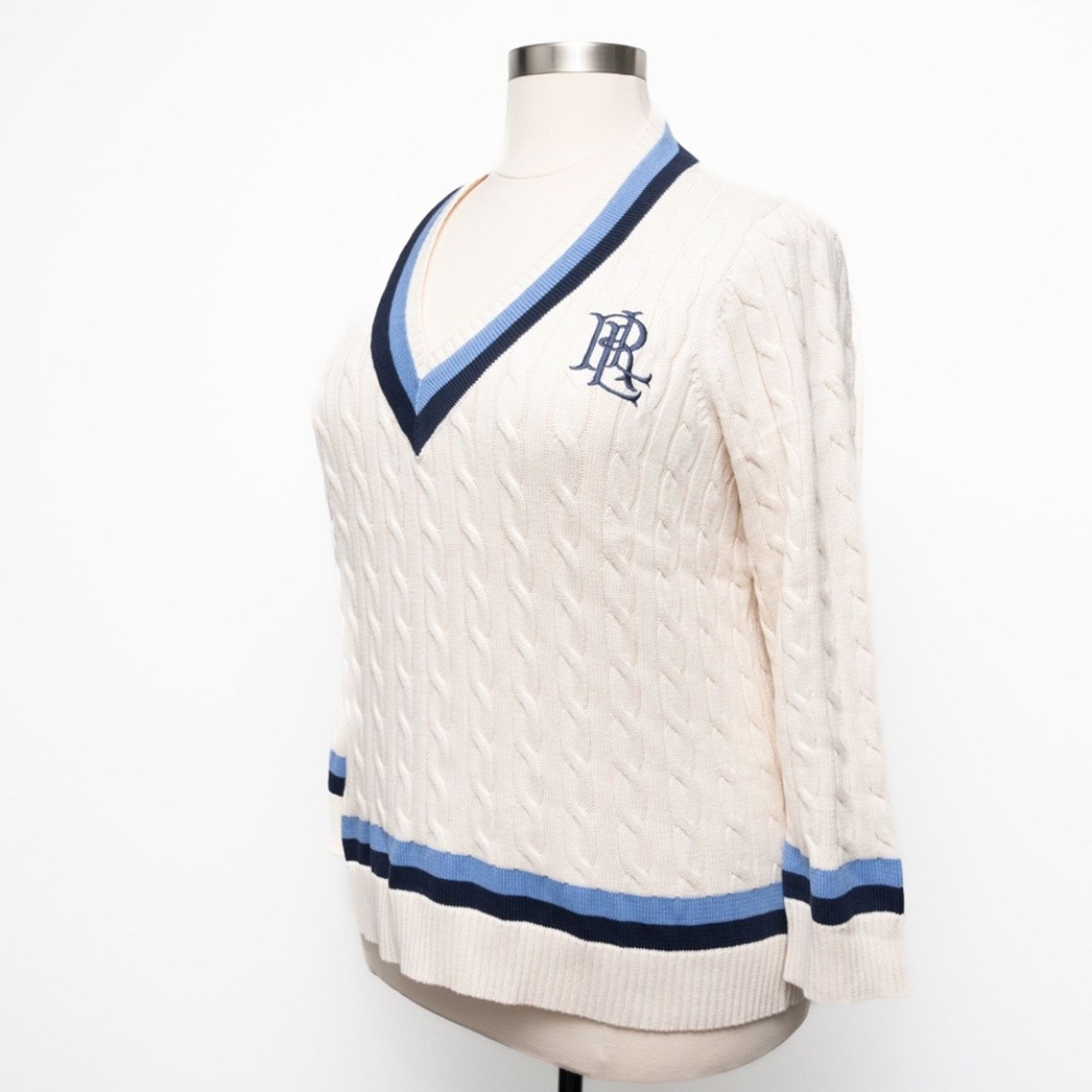 Lauren Ralph Lauren Lauren Ralph Lauren. New! Cable-Knit Logo Cricket Sweater. Size XXL / US 16-18 / IT 52-54 - 9 Thumbnail