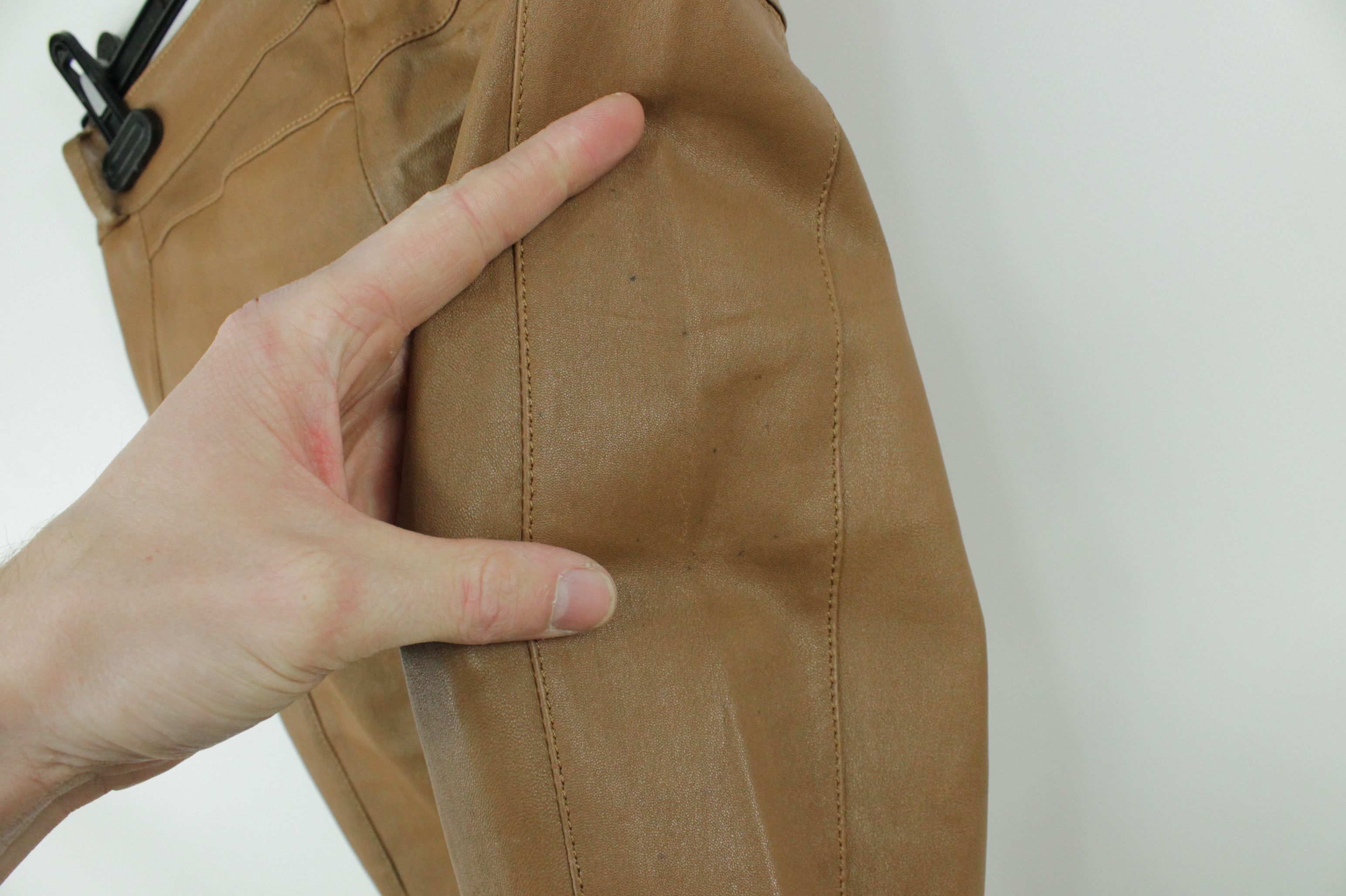 Designer × Genuine Leather × Gestuz Gestuz Brown Leather Slim Fit Bell Women's Pants Size 27" / US 4 / IT 40 - 8 Thumbnail