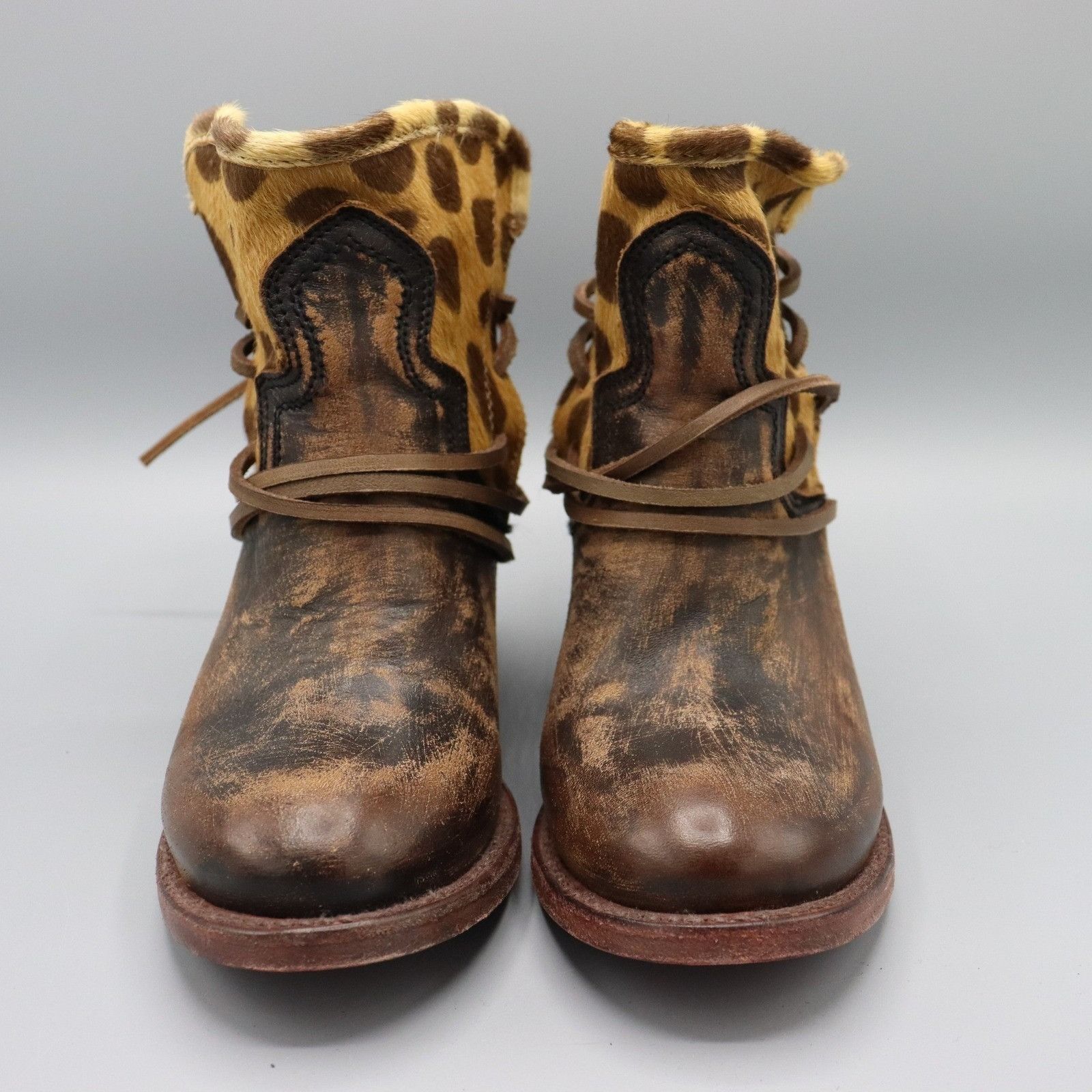 FREEBIRD Freebird Casey Leopard Boots Womens 6 Brown Western Boho Size US 6 / IT 36 - 4 Thumbnail