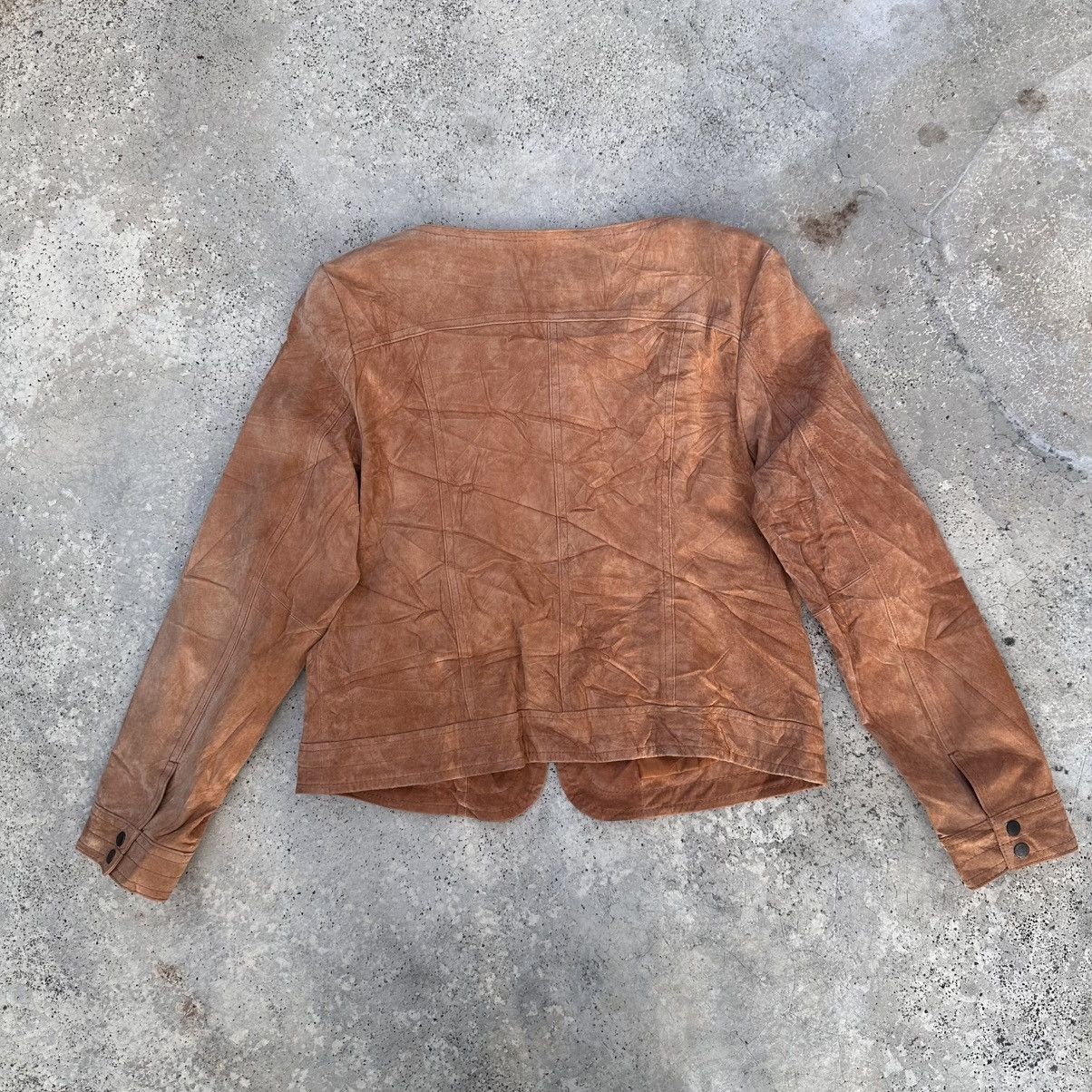 agnes b. Vintage Suede Leather Women Jacket by Agnes B Size XS / US 0-2 / IT 36-38 - 4 Thumbnail