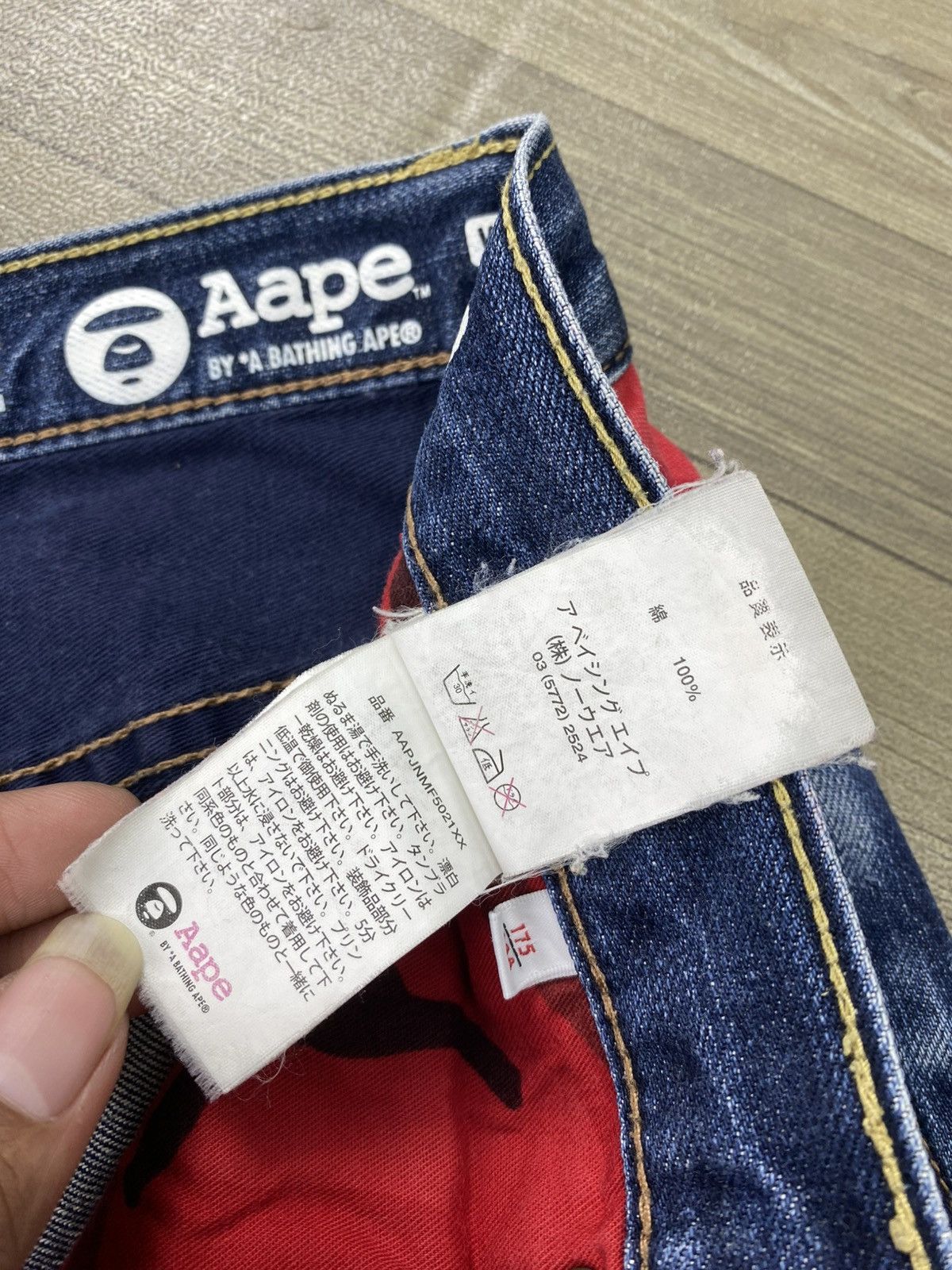 Aape Vintage Aape By A Bathing Ape Bape Embroidery Selvedge Denim Size US 32 / EU 48 - 10 Thumbnail