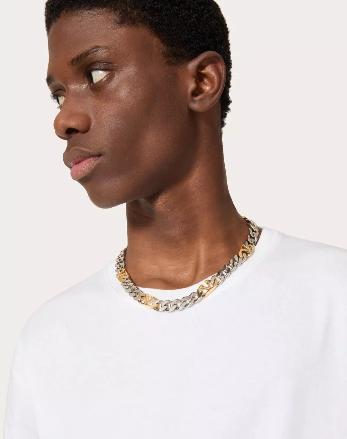 Valentino oc11z0625 Size: OS/Vlogo Chain Metal Necklace in Silver Size ONE SIZE - 5 Thumbnail
