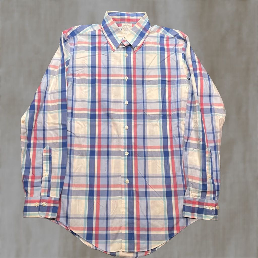 Brooks Brothers Brooks Brothers Shirt Mens Small Multicolor Plaid Long Sleeve Non Iron Button Up Size US S / EU 44-46 / 1 - 1 Thumbnail
